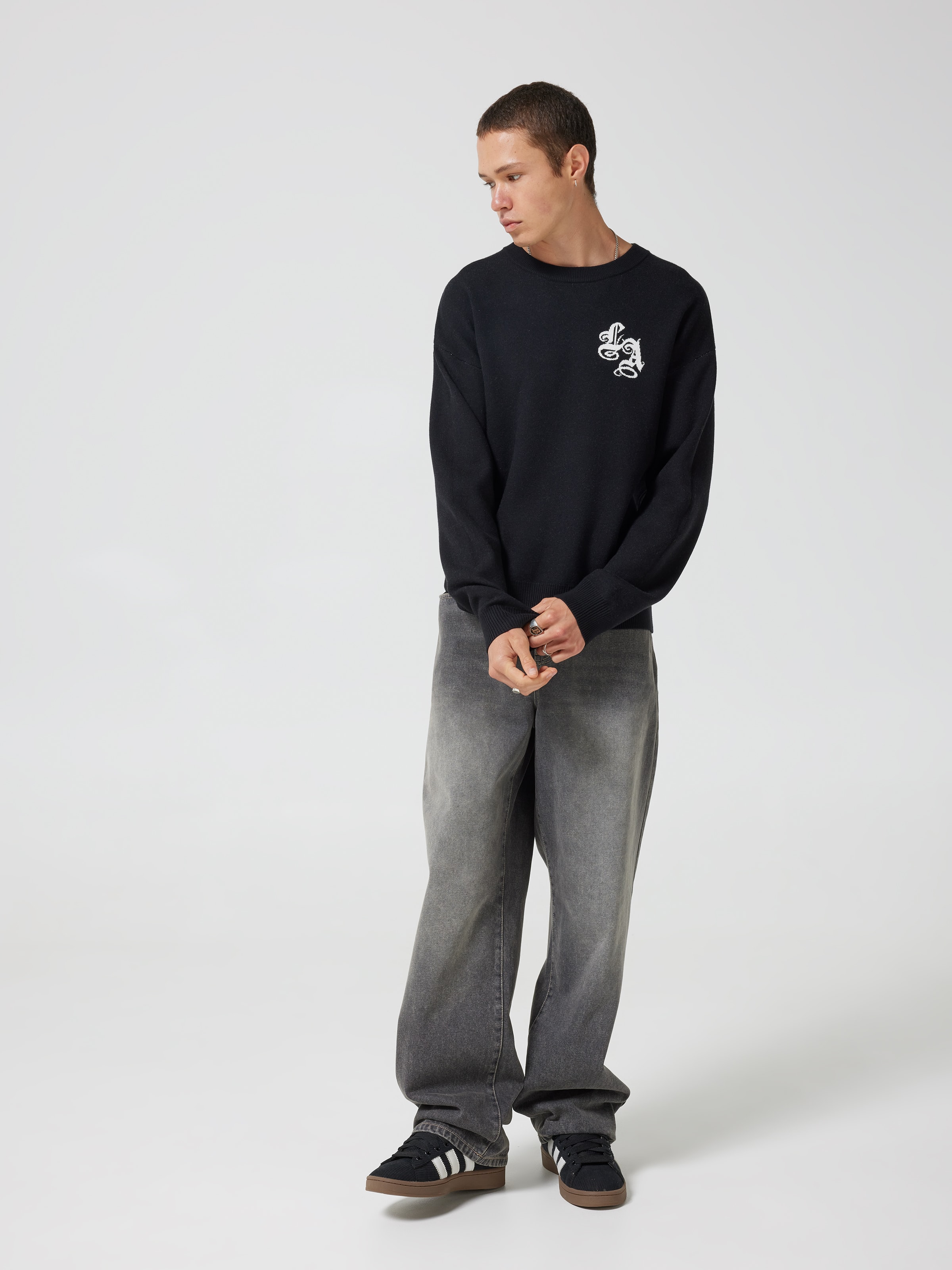 Black La College Knit