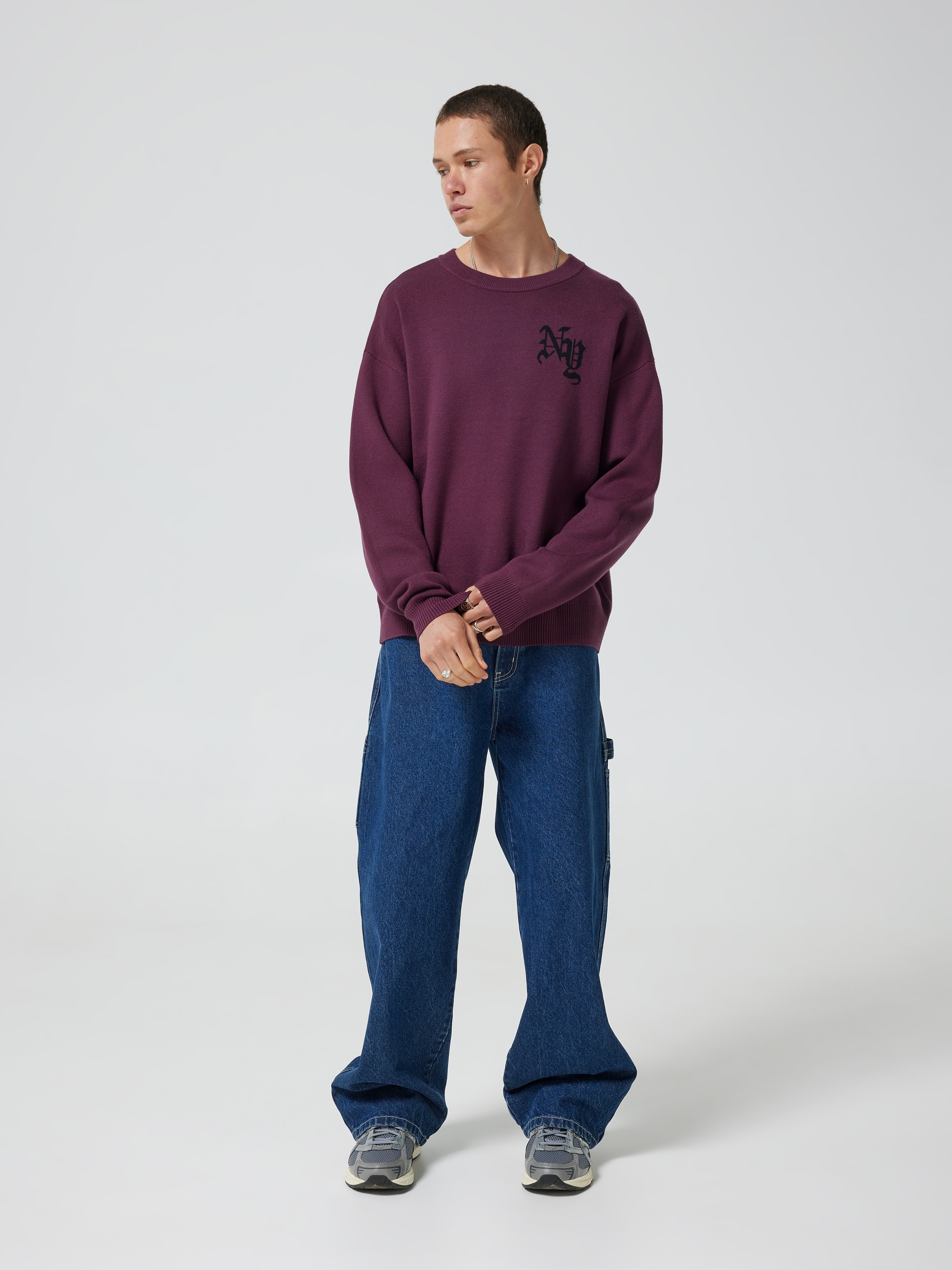 Maroon Ny College Knit