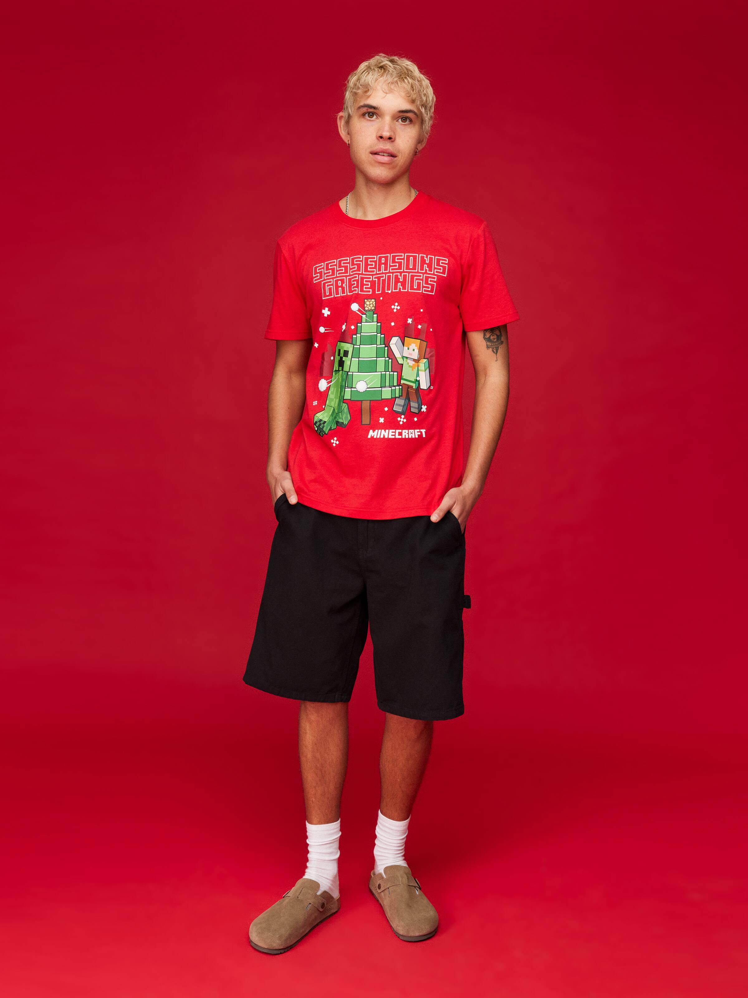 Xmas Minecraft Short Sleeve Tee