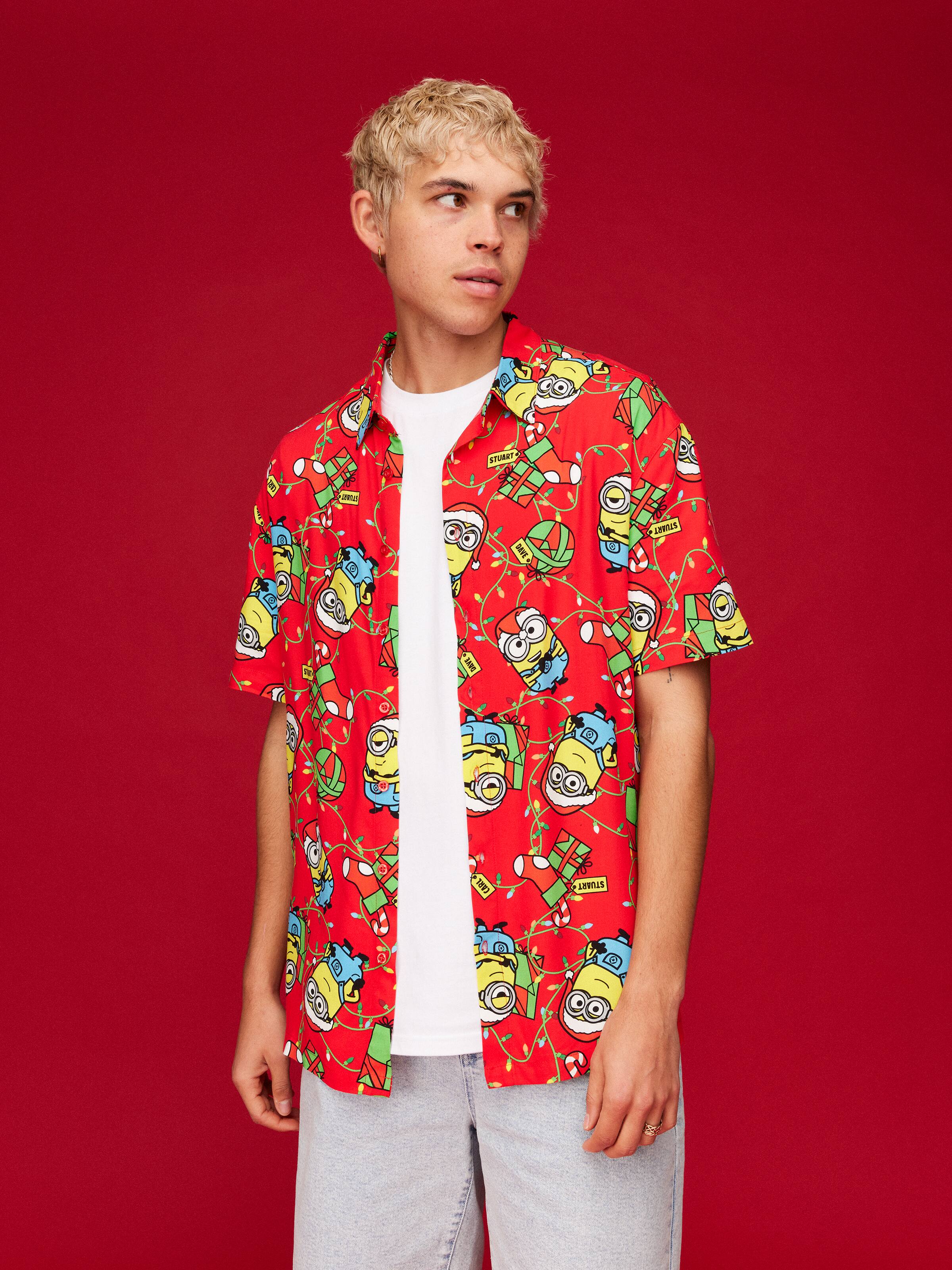 Xmas Minions Resort Short Sleeve Shirt