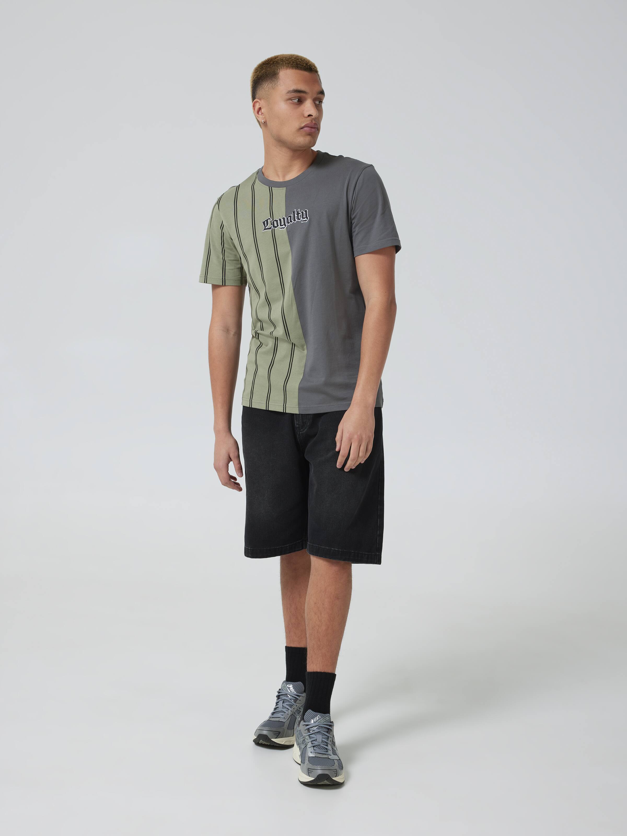 Splice Stripe Short Sleeve Tee