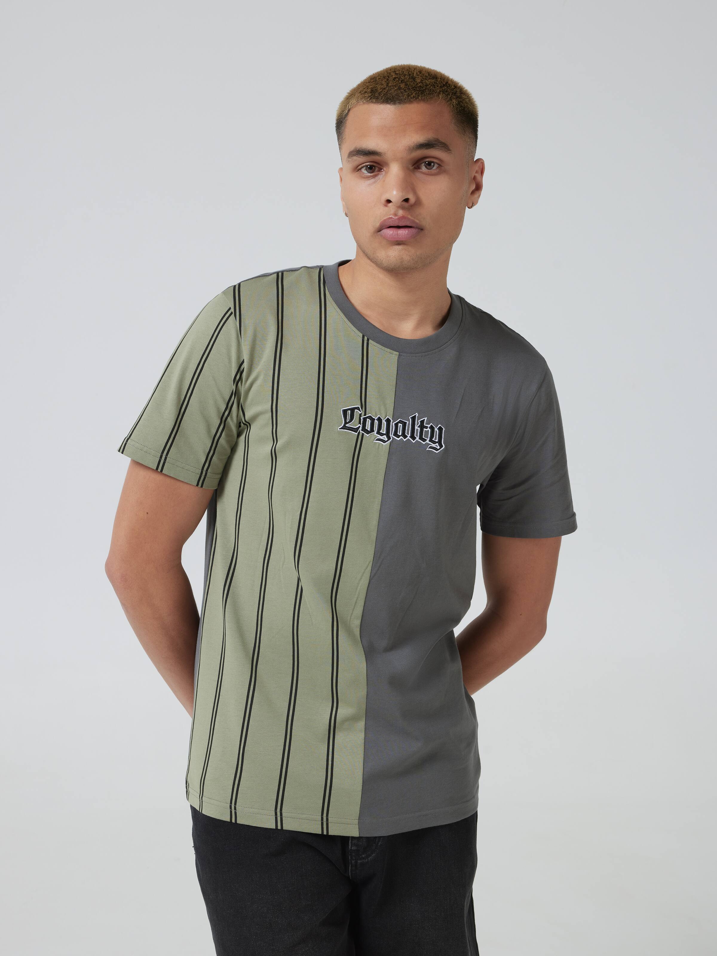 Splice Stripe Short Sleeve Tee
