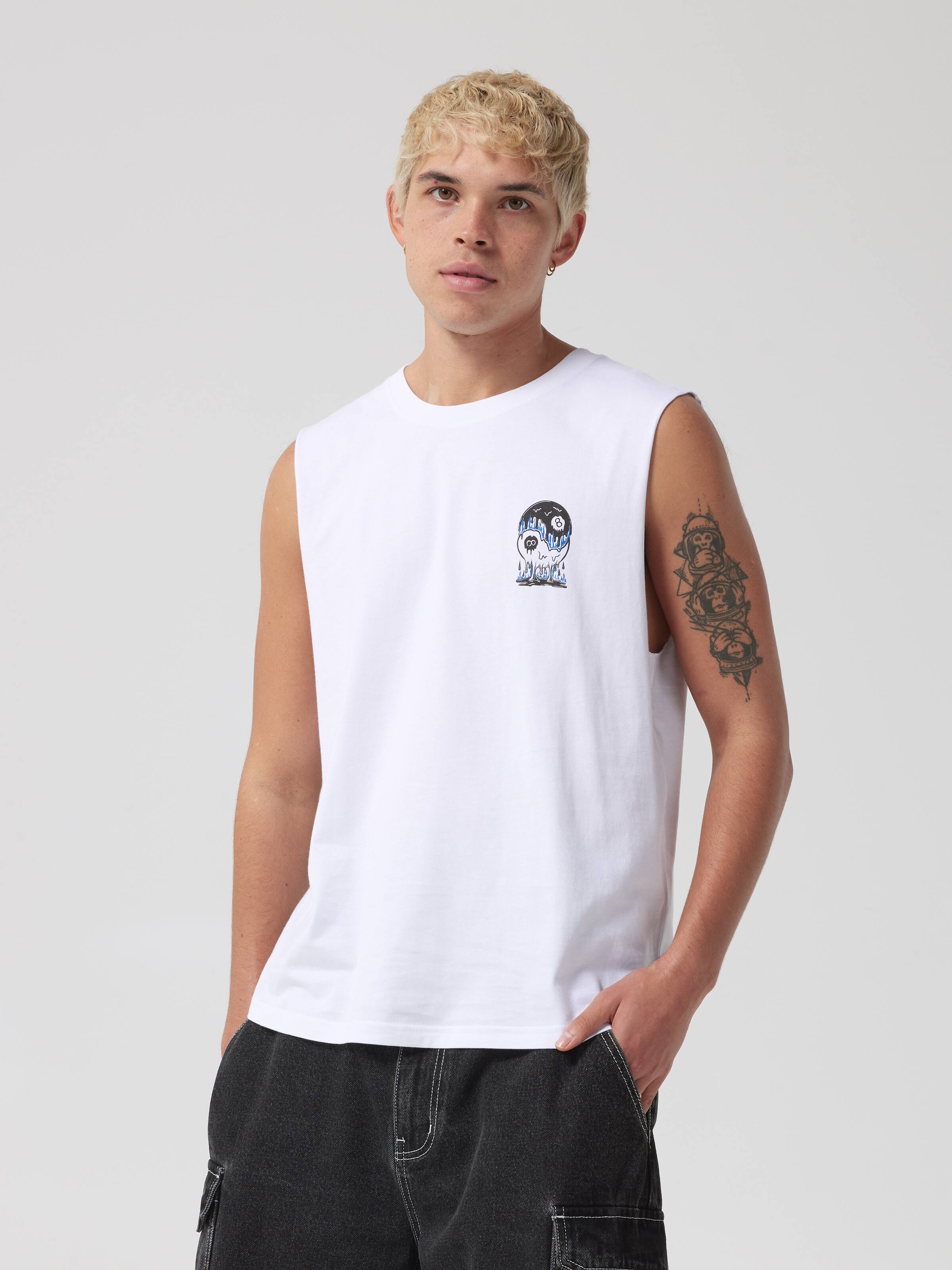 Trippy 8 Flame Muscle Tee