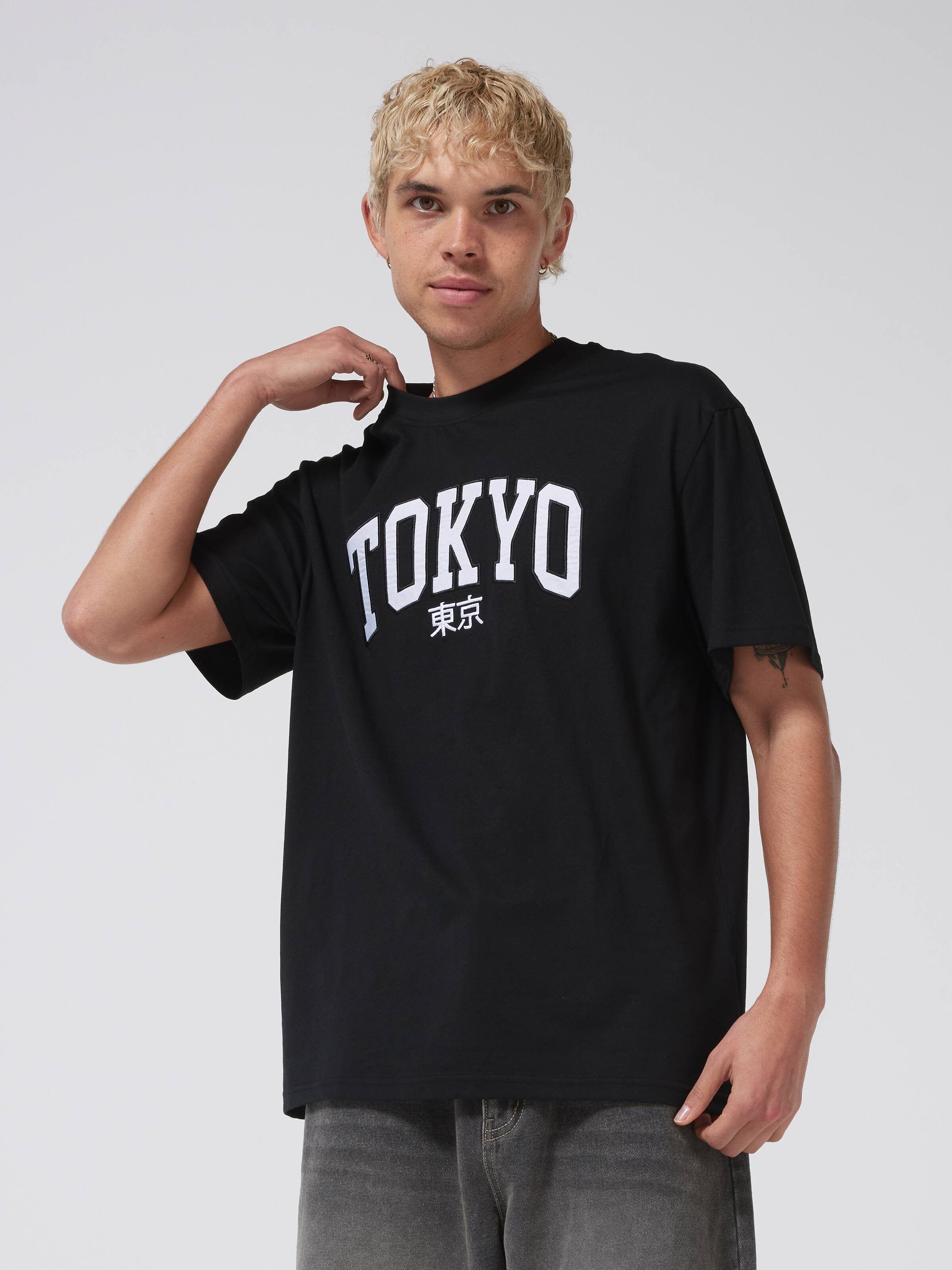 Embroidered Tokyo Relaxed Short Sleeve Tee