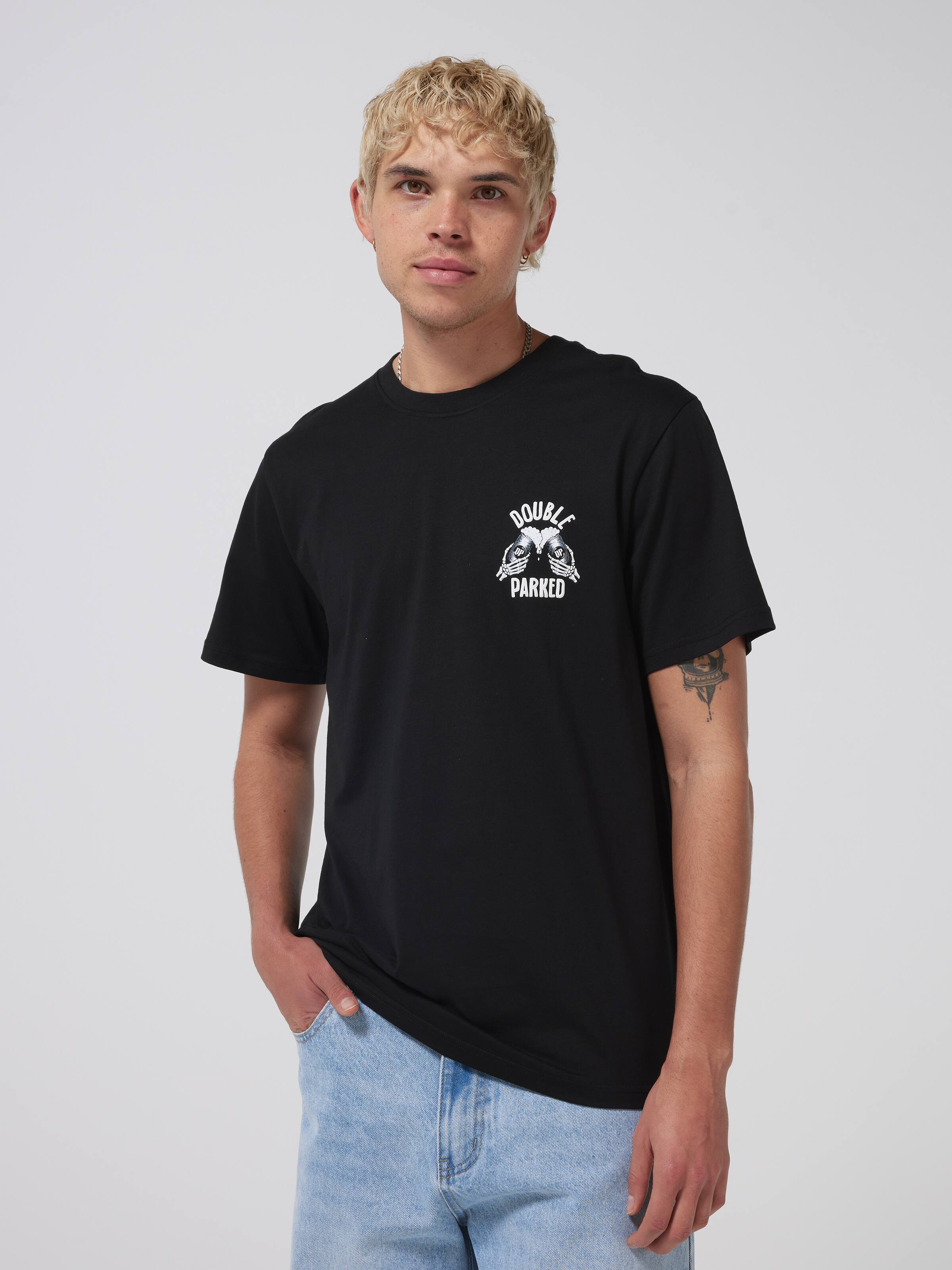 Double Parked Slogan Short Sleeve Tee
