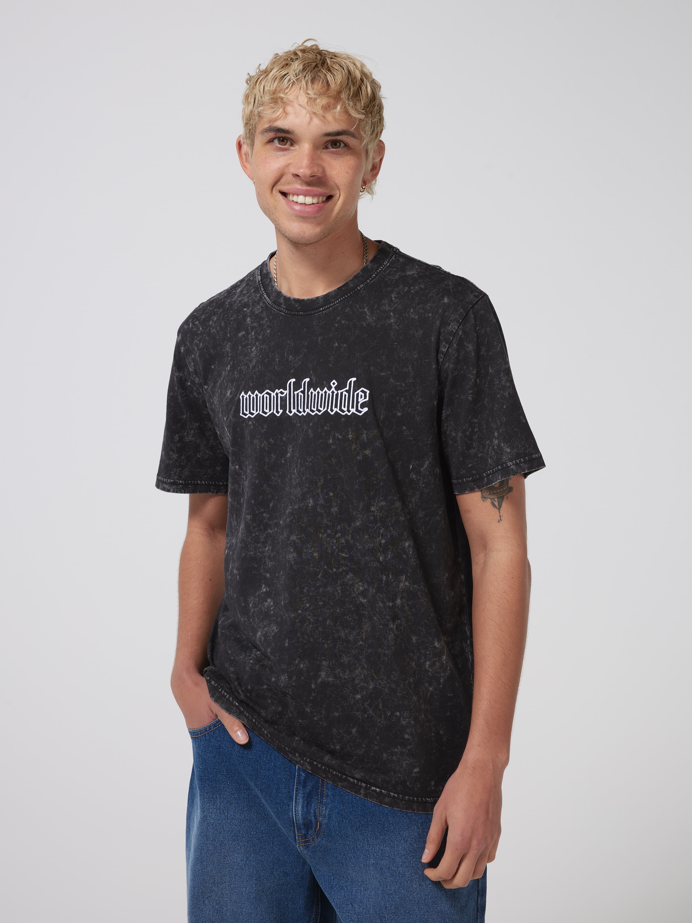 Embroidered Worldwide Short Sleeve Tee