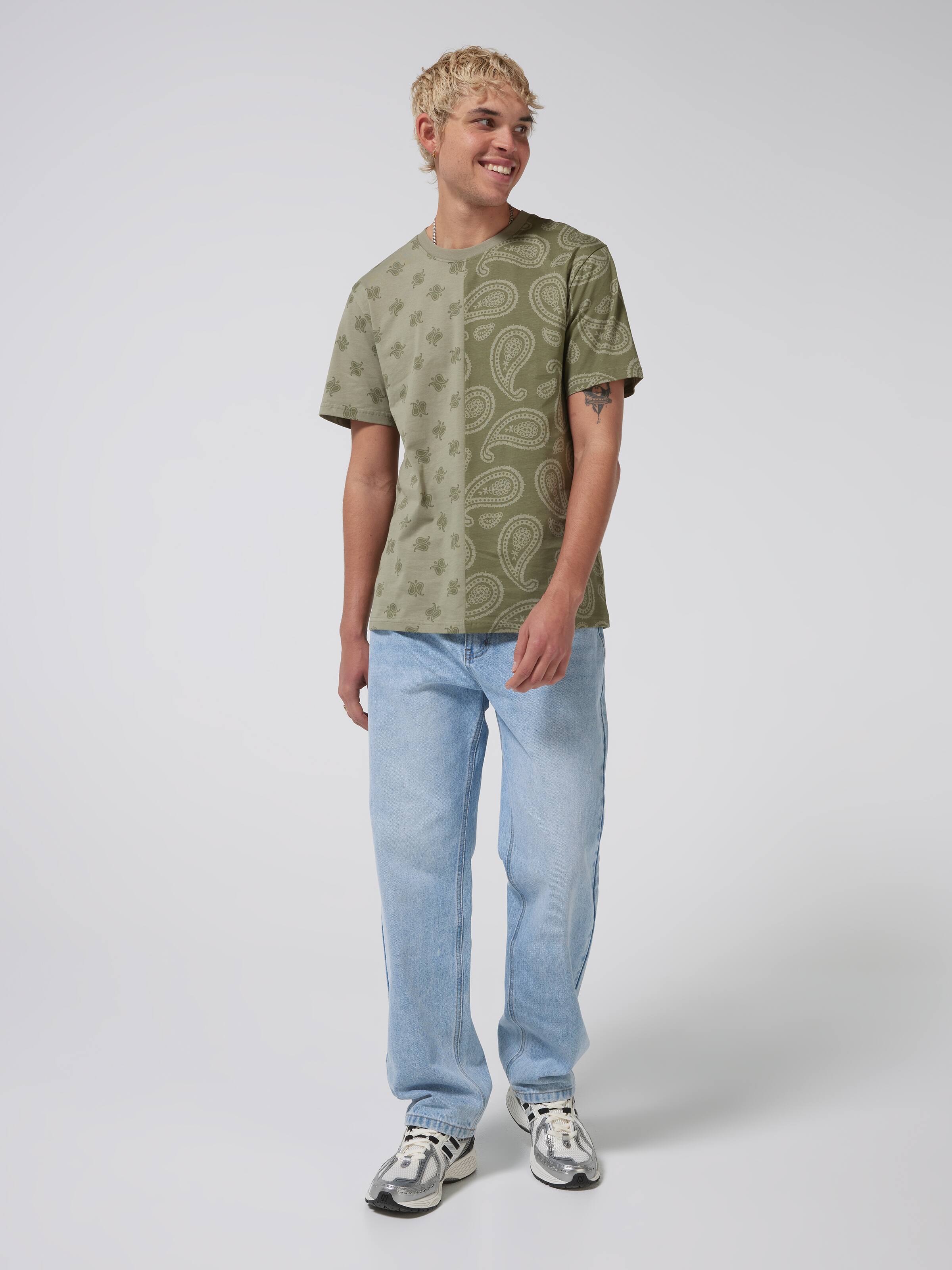 Splice Paisley Short Sleeve Tee