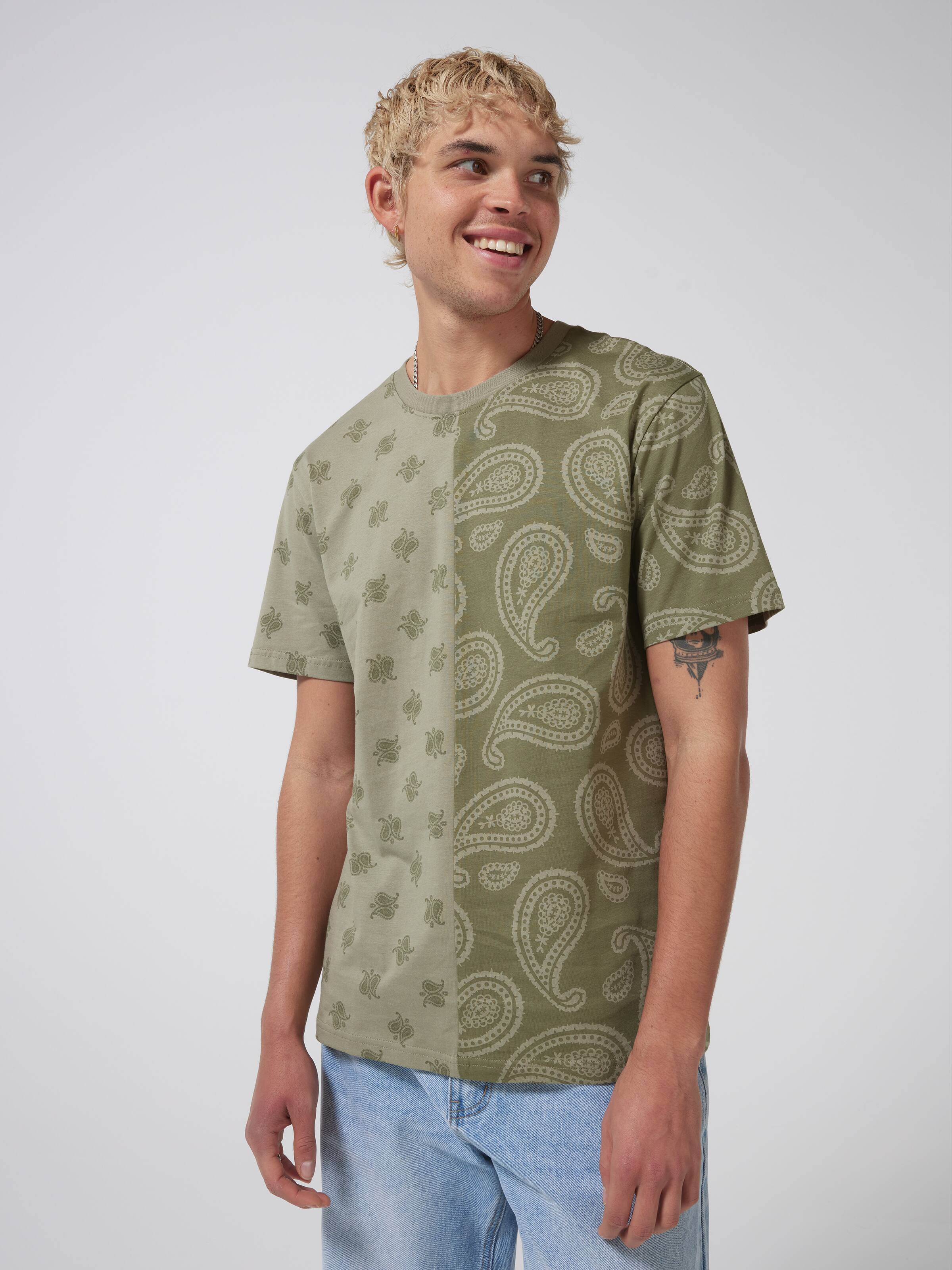 Splice Paisley Short Sleeve Tee