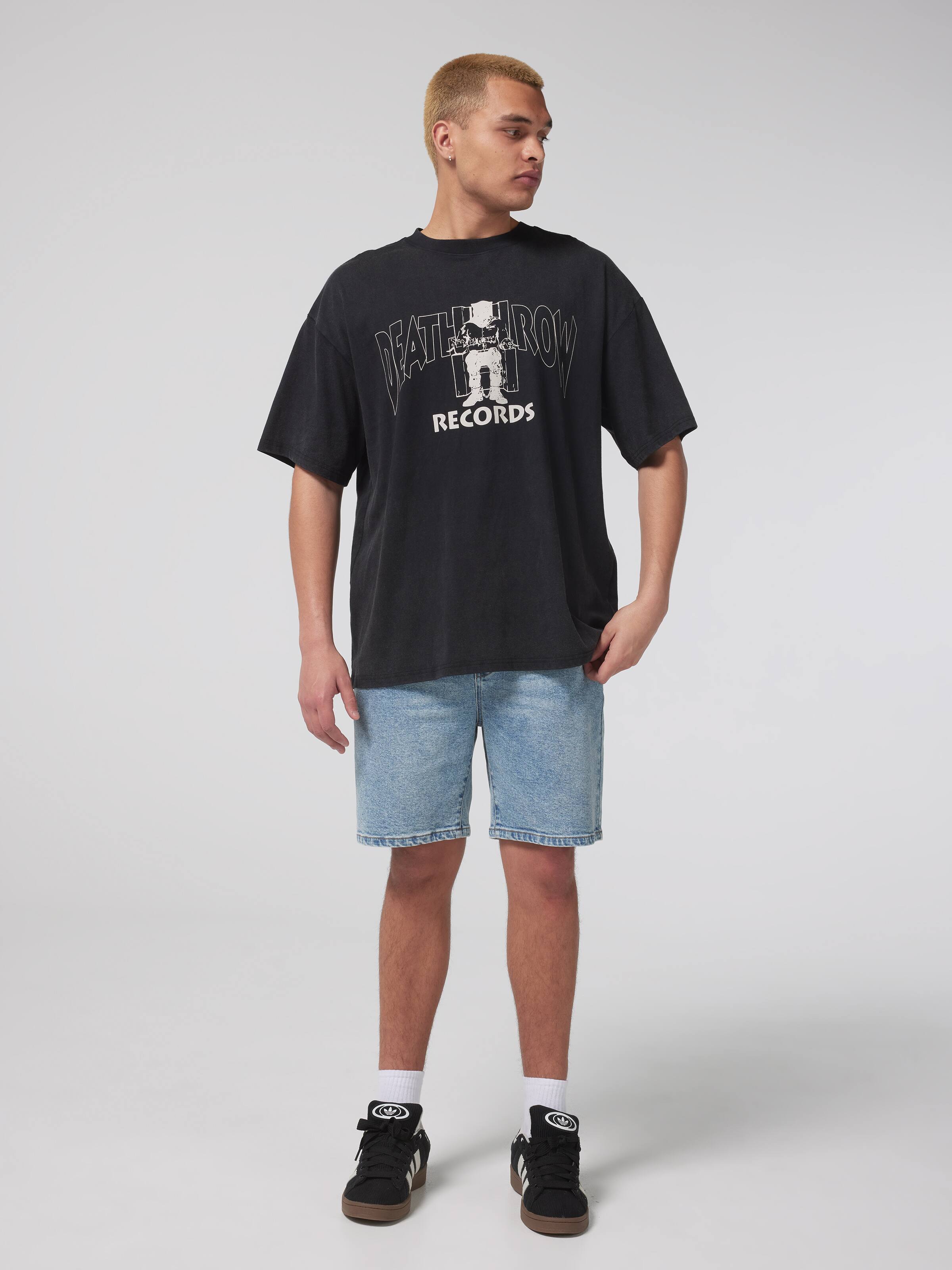 Acid Wash Deathrow Records Short Sleeve Tee