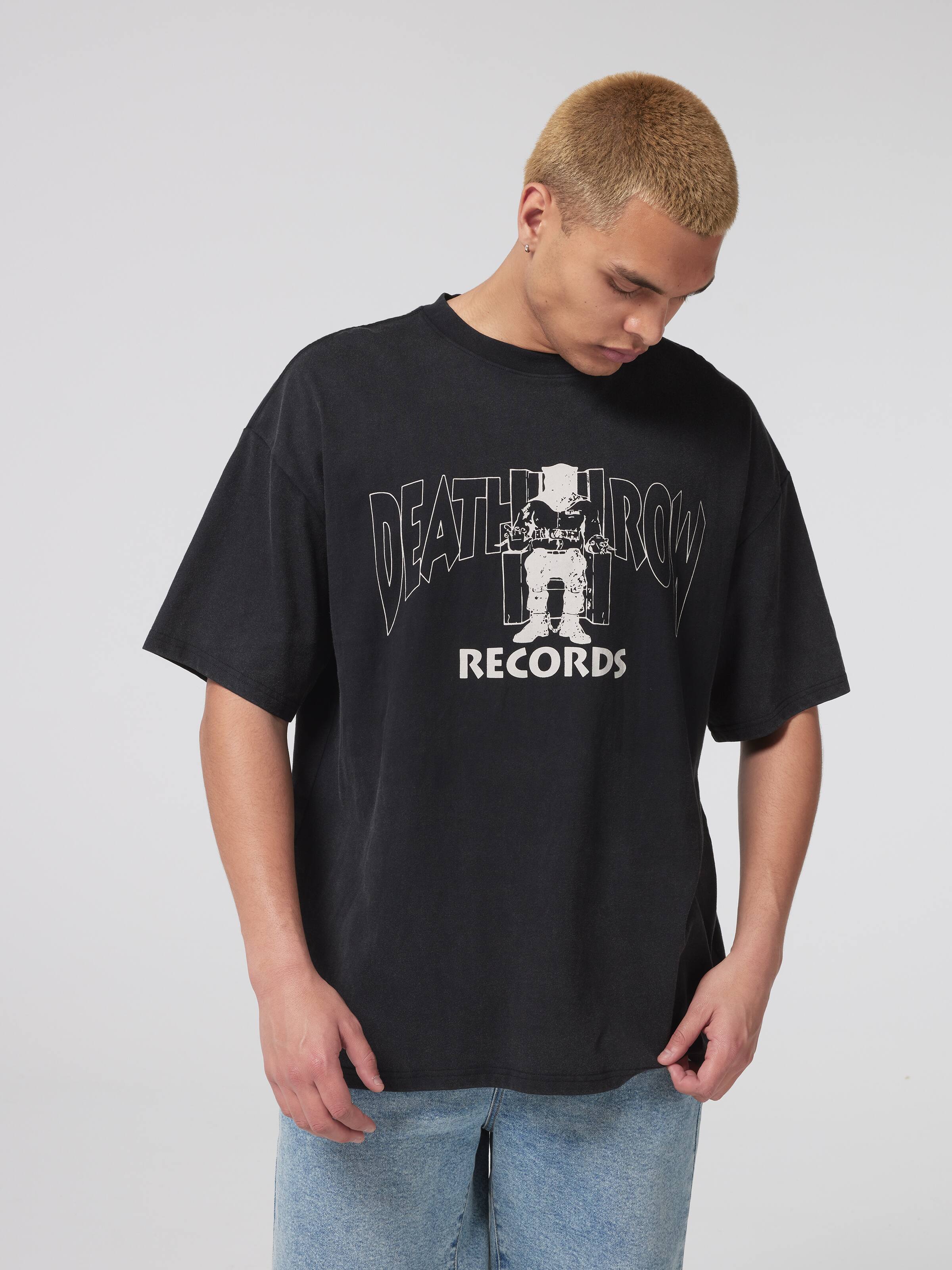 Acid Wash Deathrow Records Short Sleeve Tee