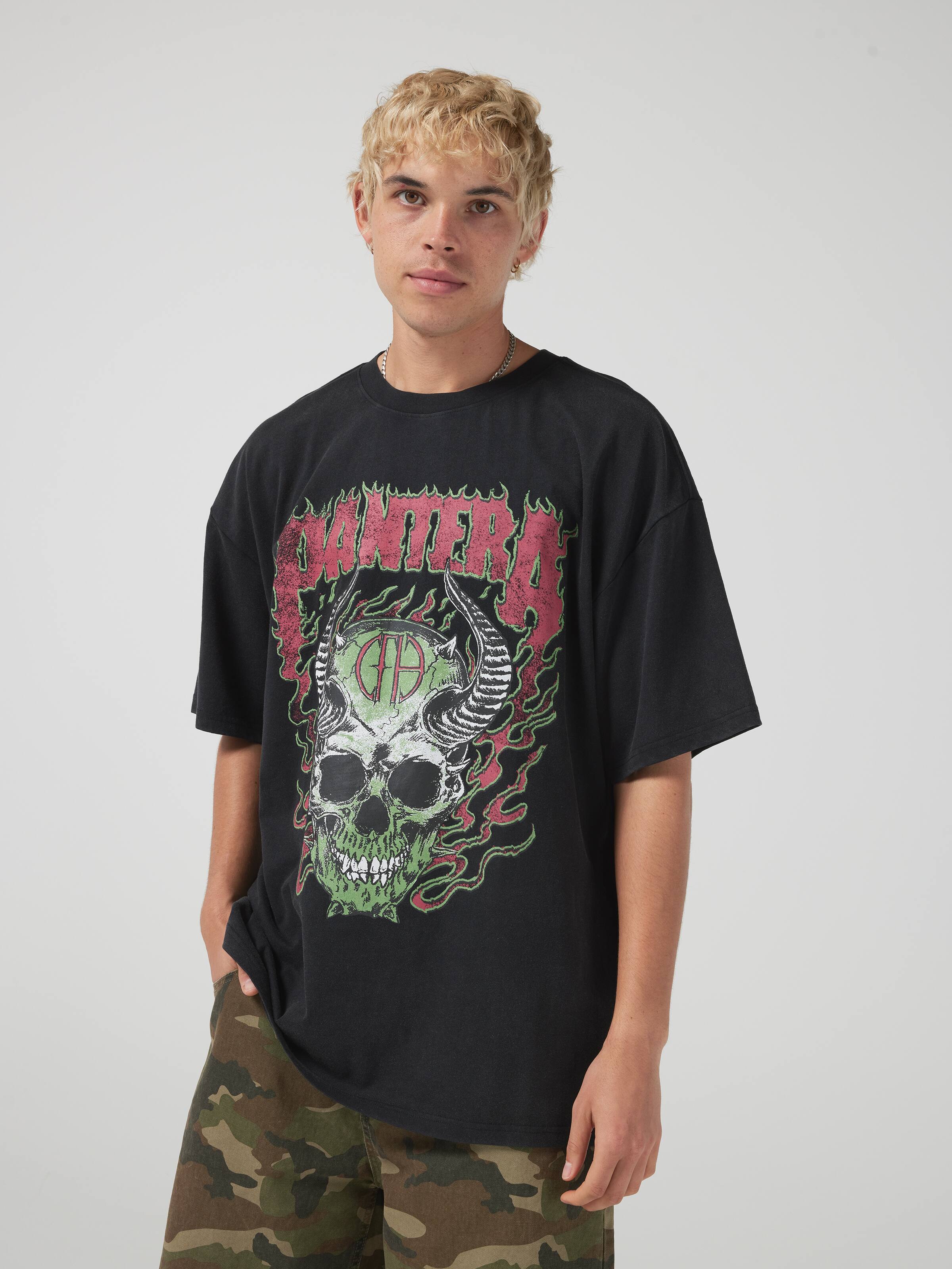 Acid Wash Pantera Overized Tee