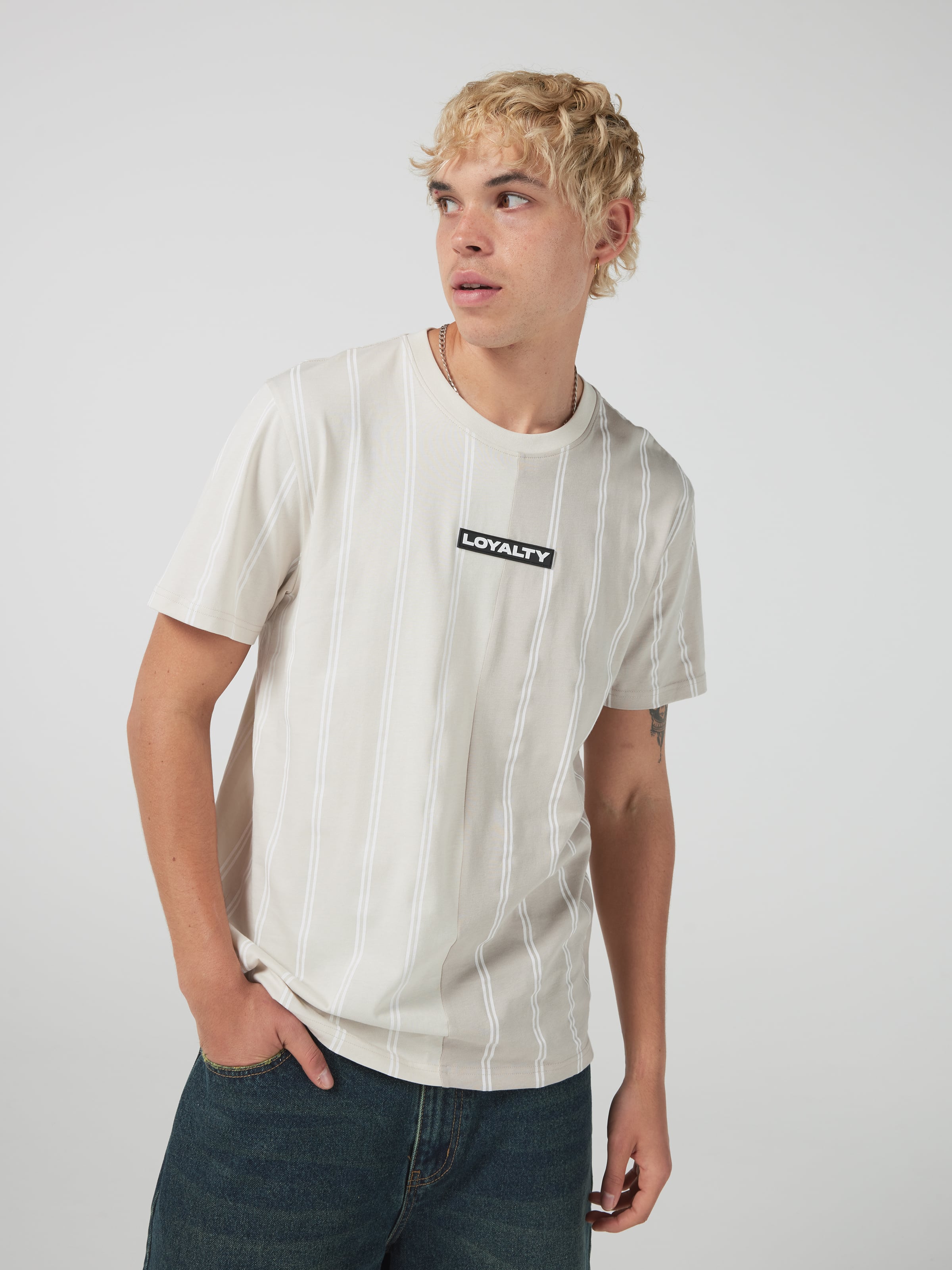 Splice Stripe Loyalty Short Sleeve Tee