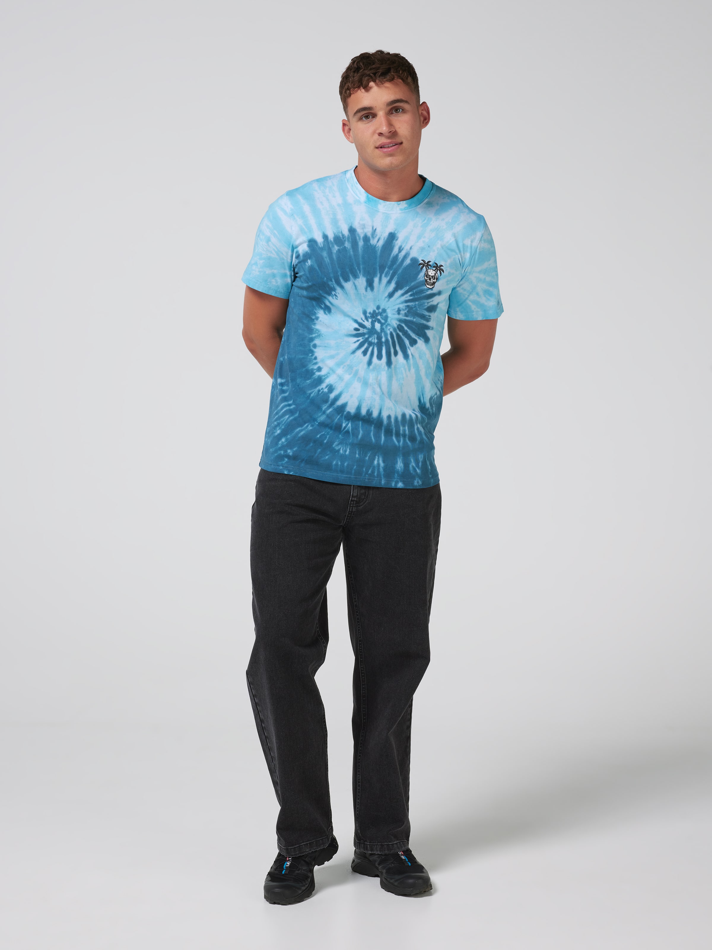 Tie Dye Swirl Skull Short Sleeve Tee