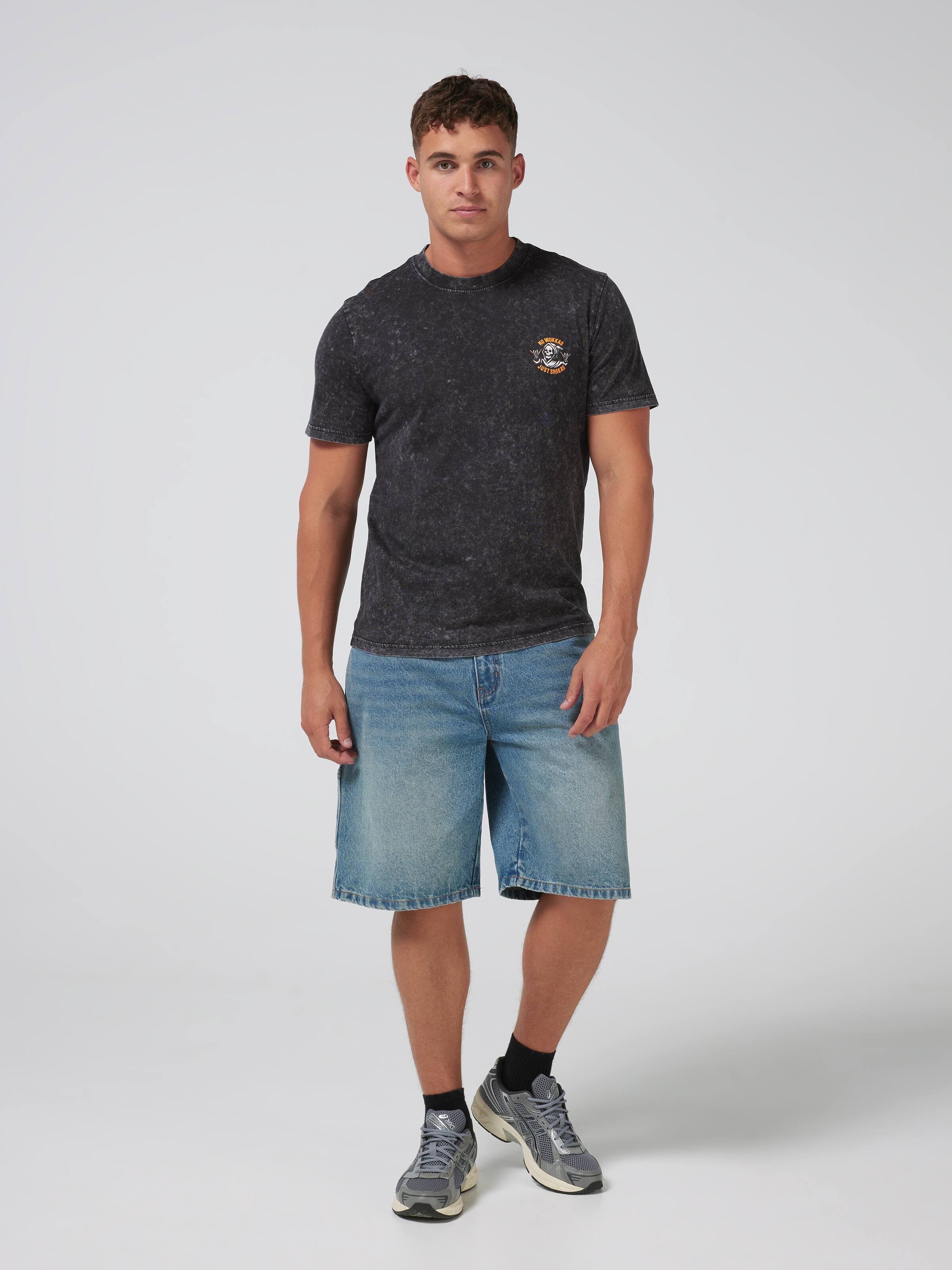 Acid Wash Surf No Wukkas Short Sleeve Tee