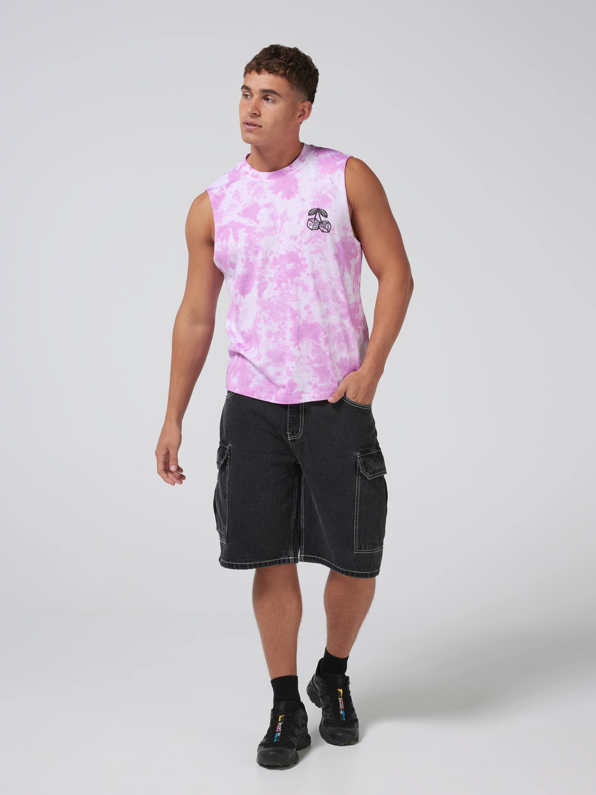 Tie Dye Dice Muscle Tee