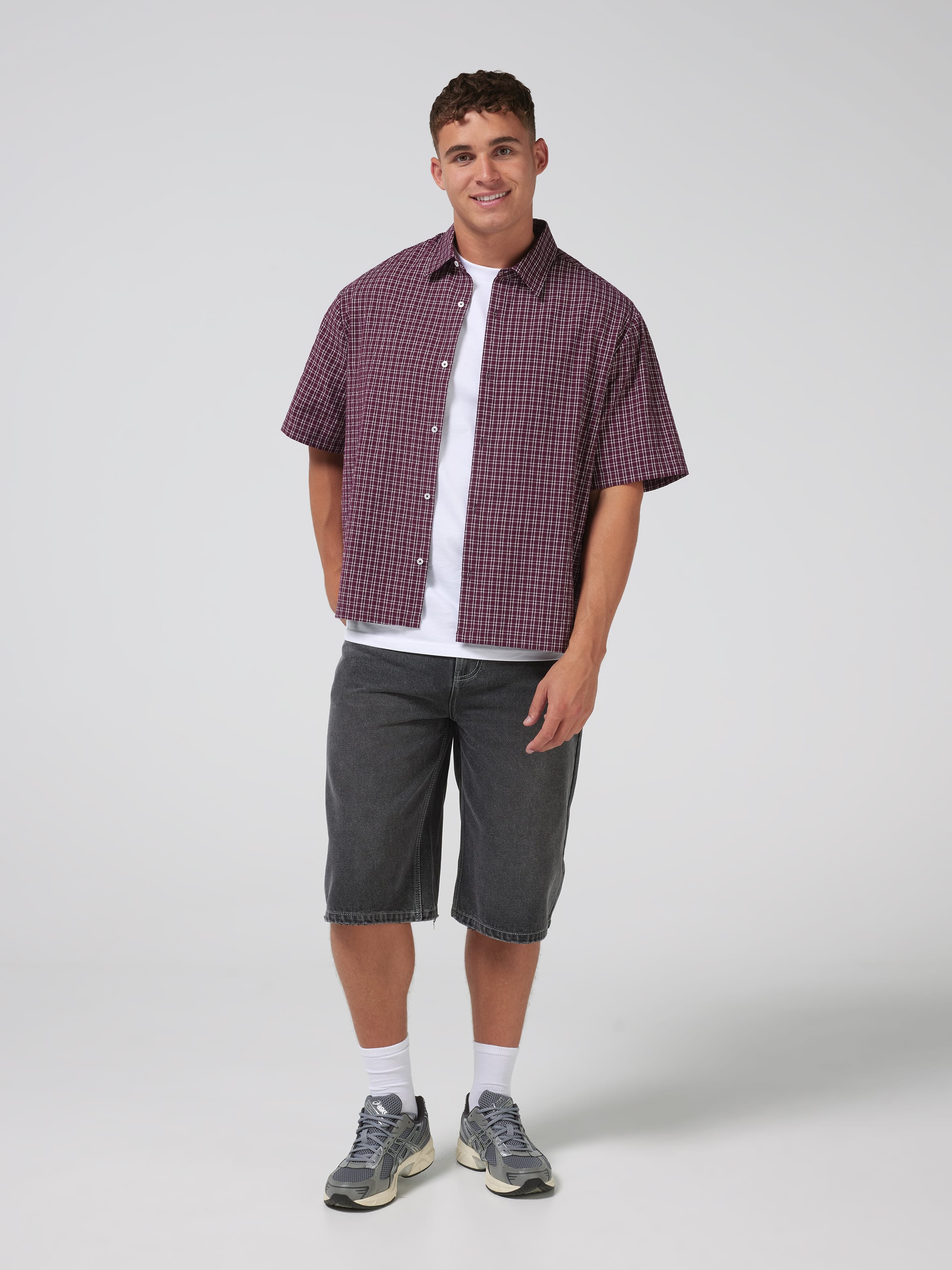 Checkered Seersucker Skate Shirt