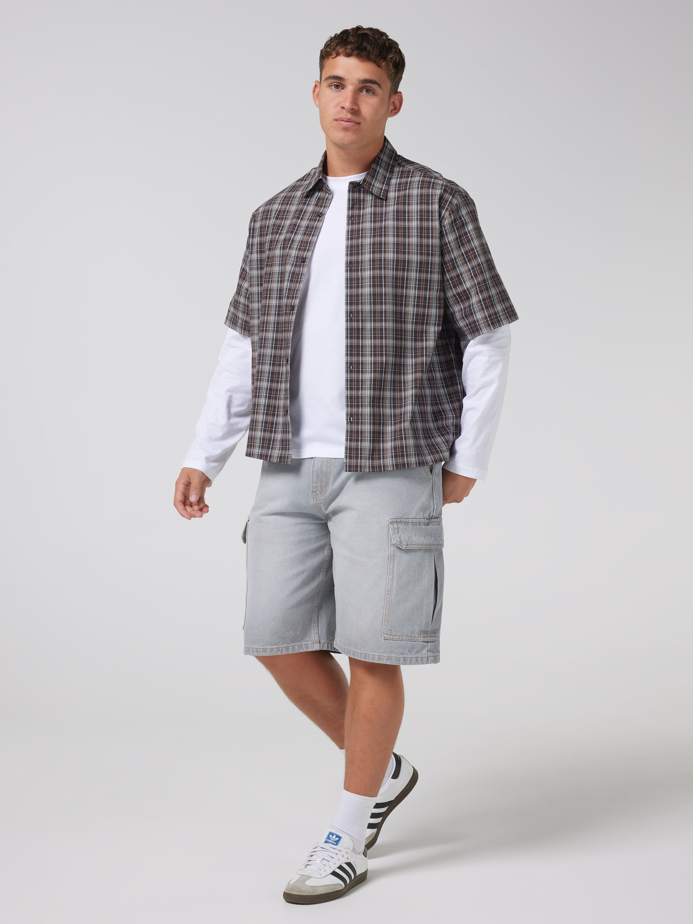 Check Short Sleeve Skate Shirt