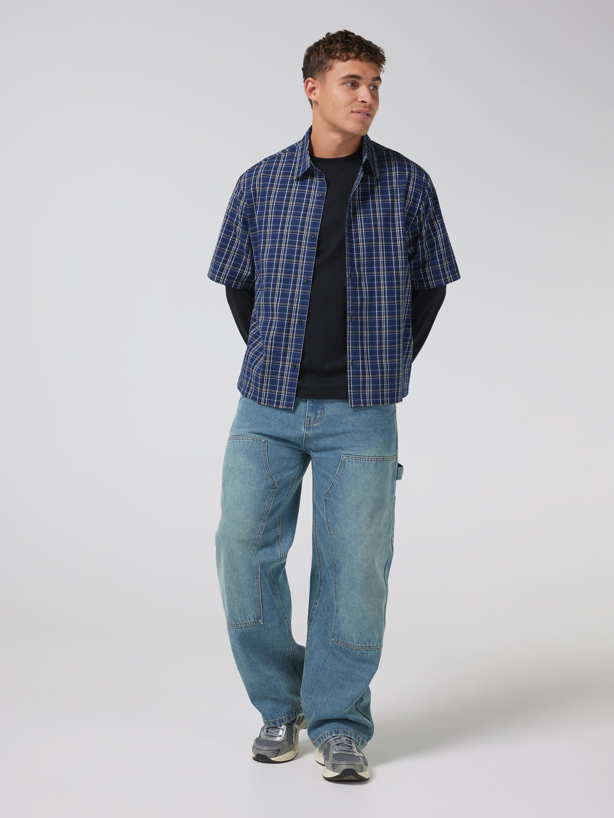 Check Short Sleeve Skate Shirt