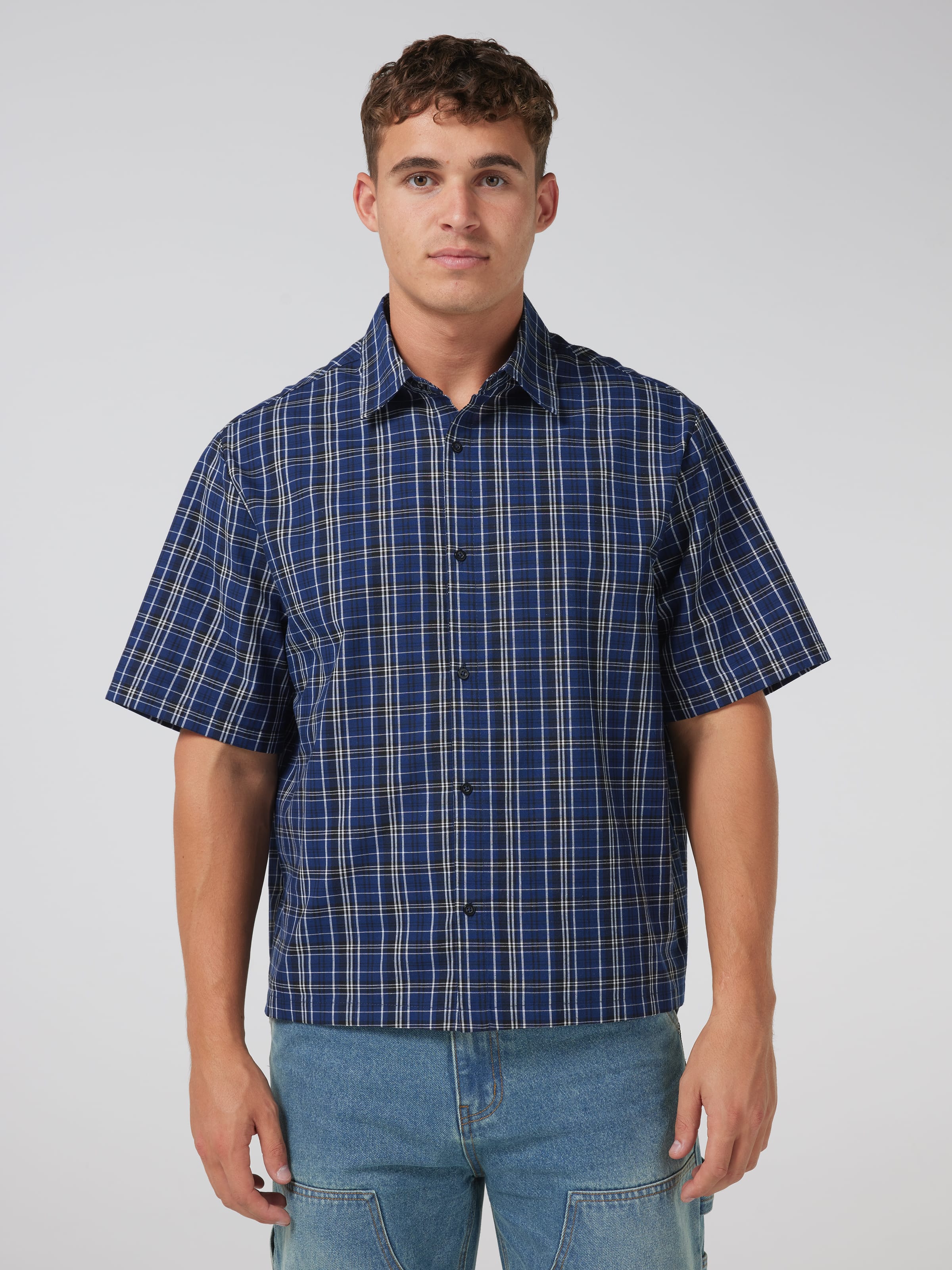Check Short Sleeve Skate Shirt