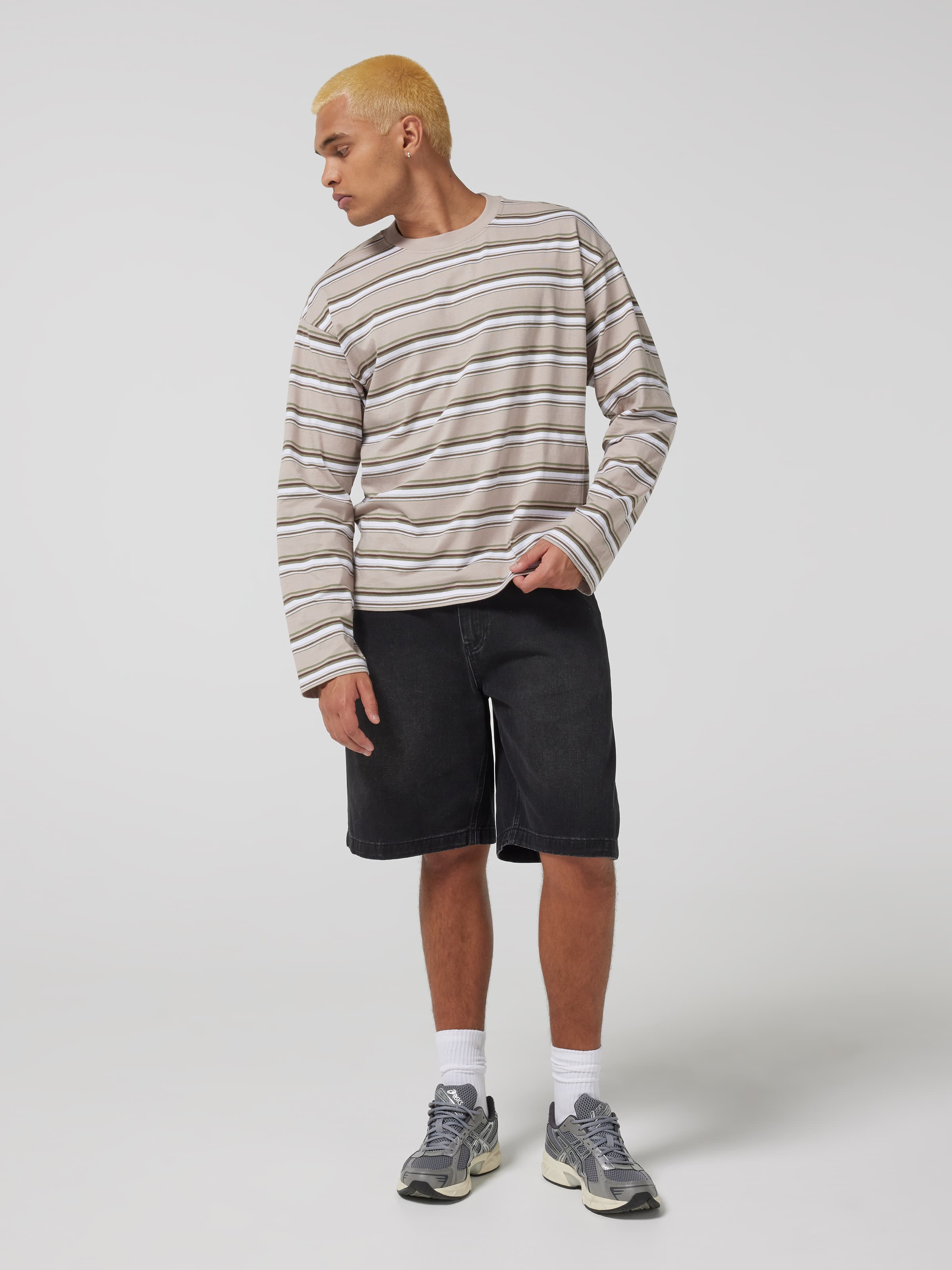 Horizontal Stripe Long Sleeve Top