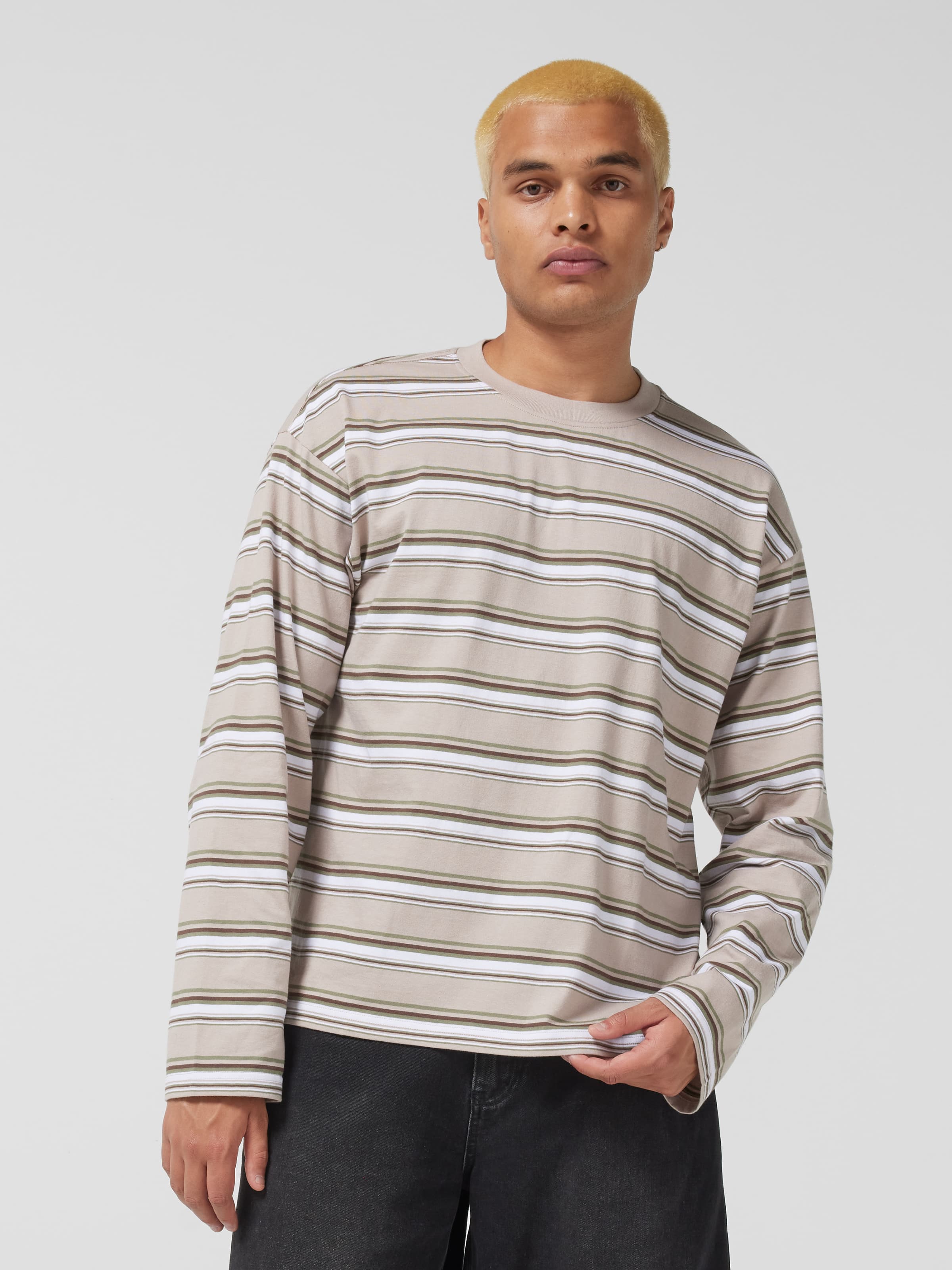 Horizontal Stripe Long Sleeve Top