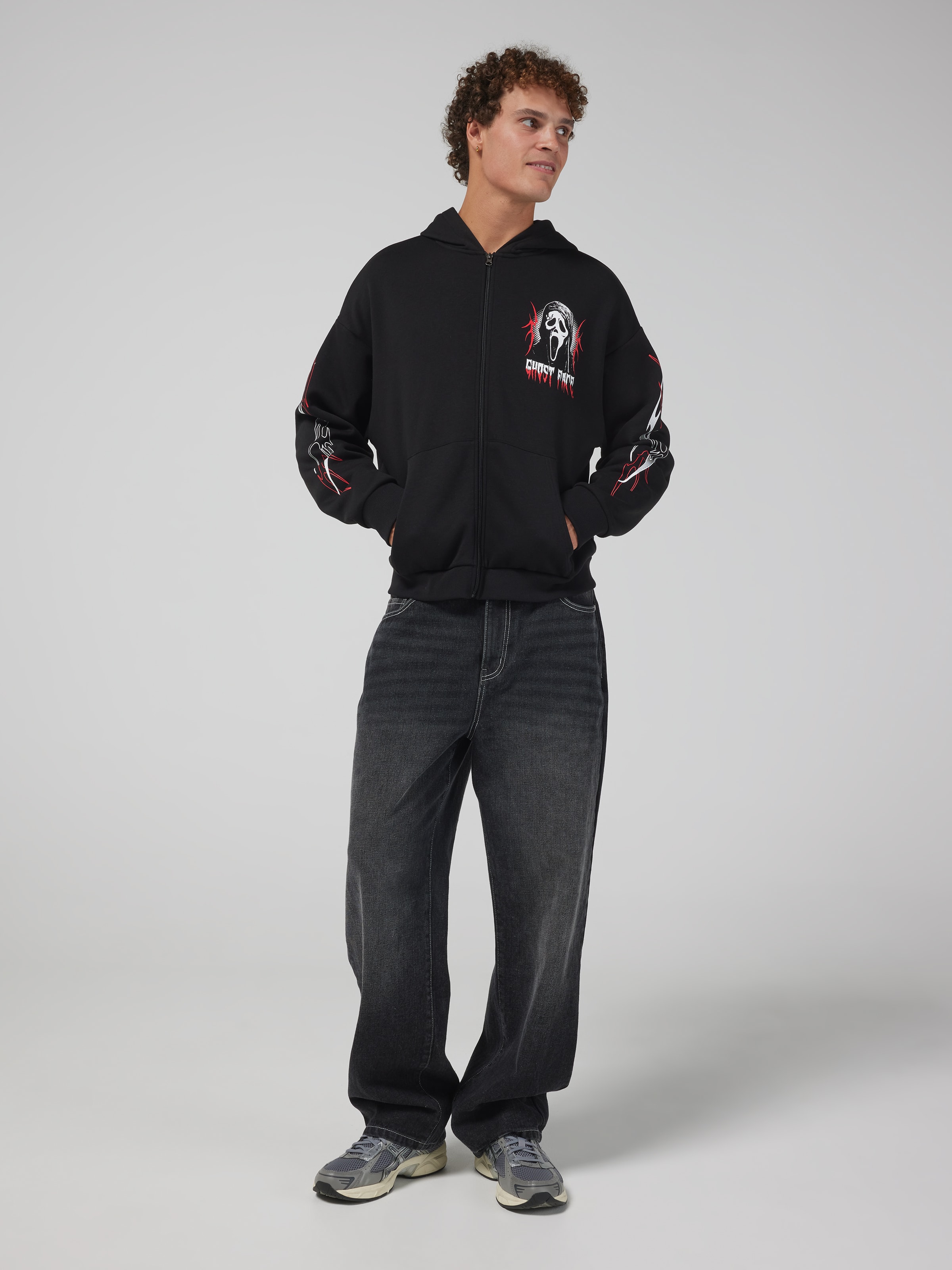 Ghost Face Zip Thru Hoodie