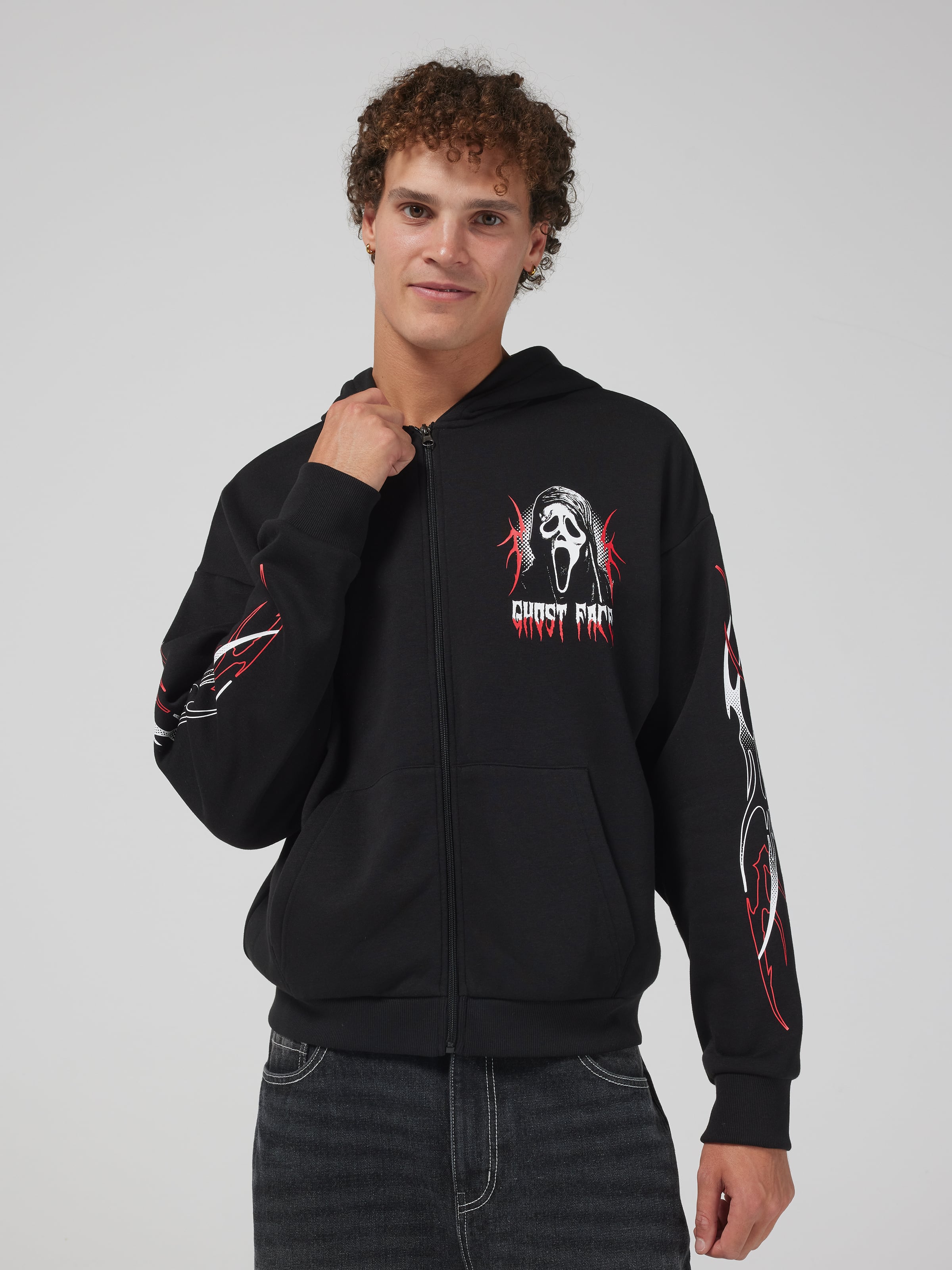 Ghost Face Zip Thru Hoodie