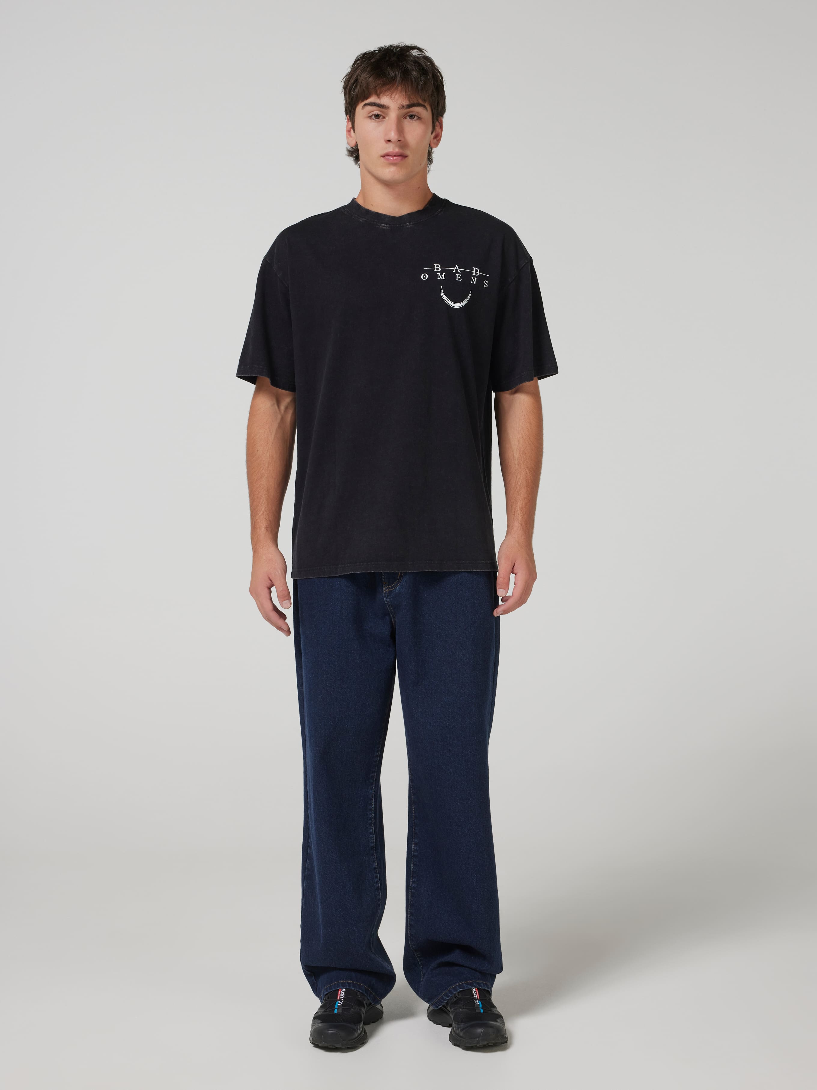 Acid Wash Bad Omens Oversized Tee