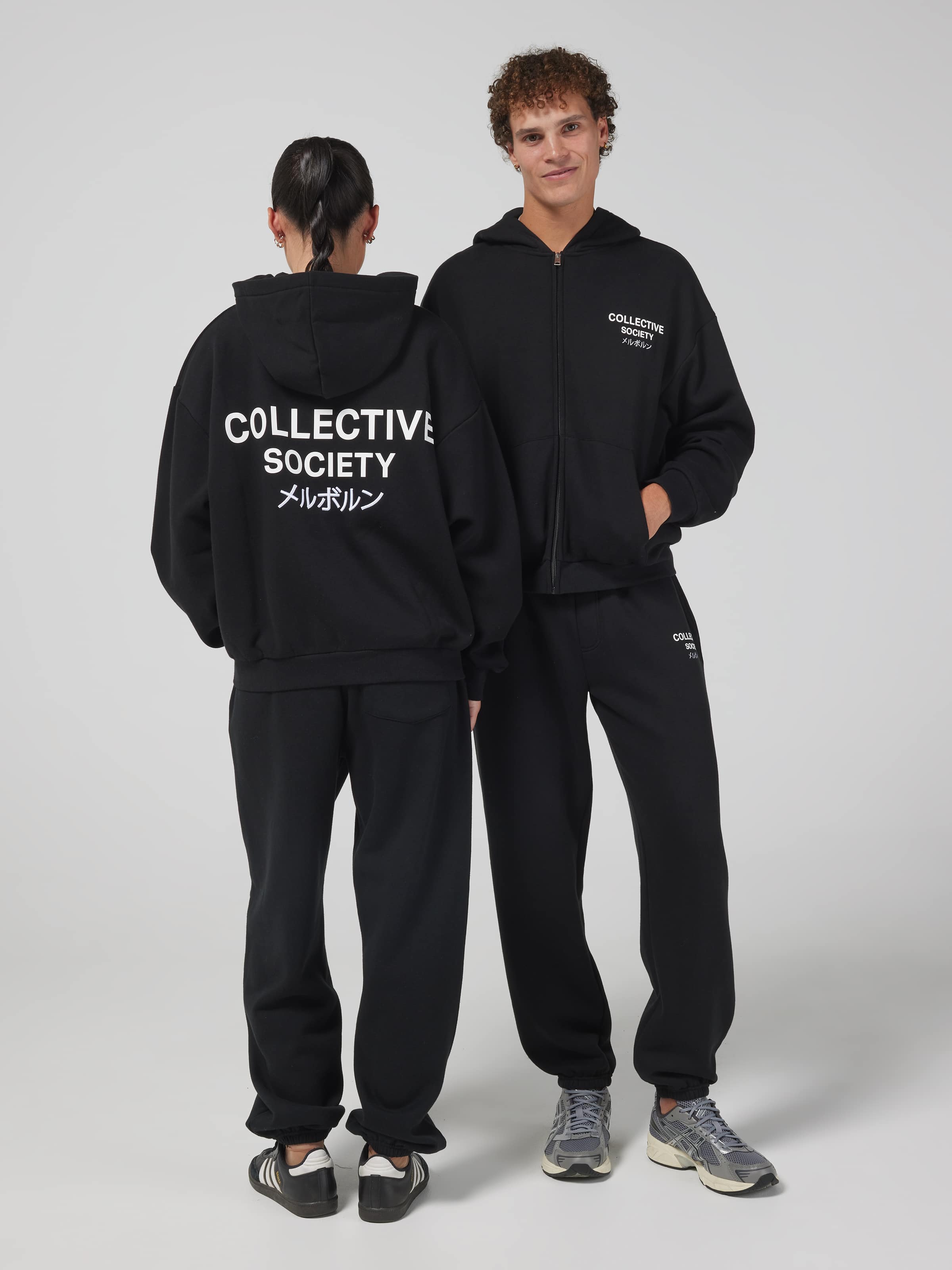 Collective Society Zip Through Hoodie