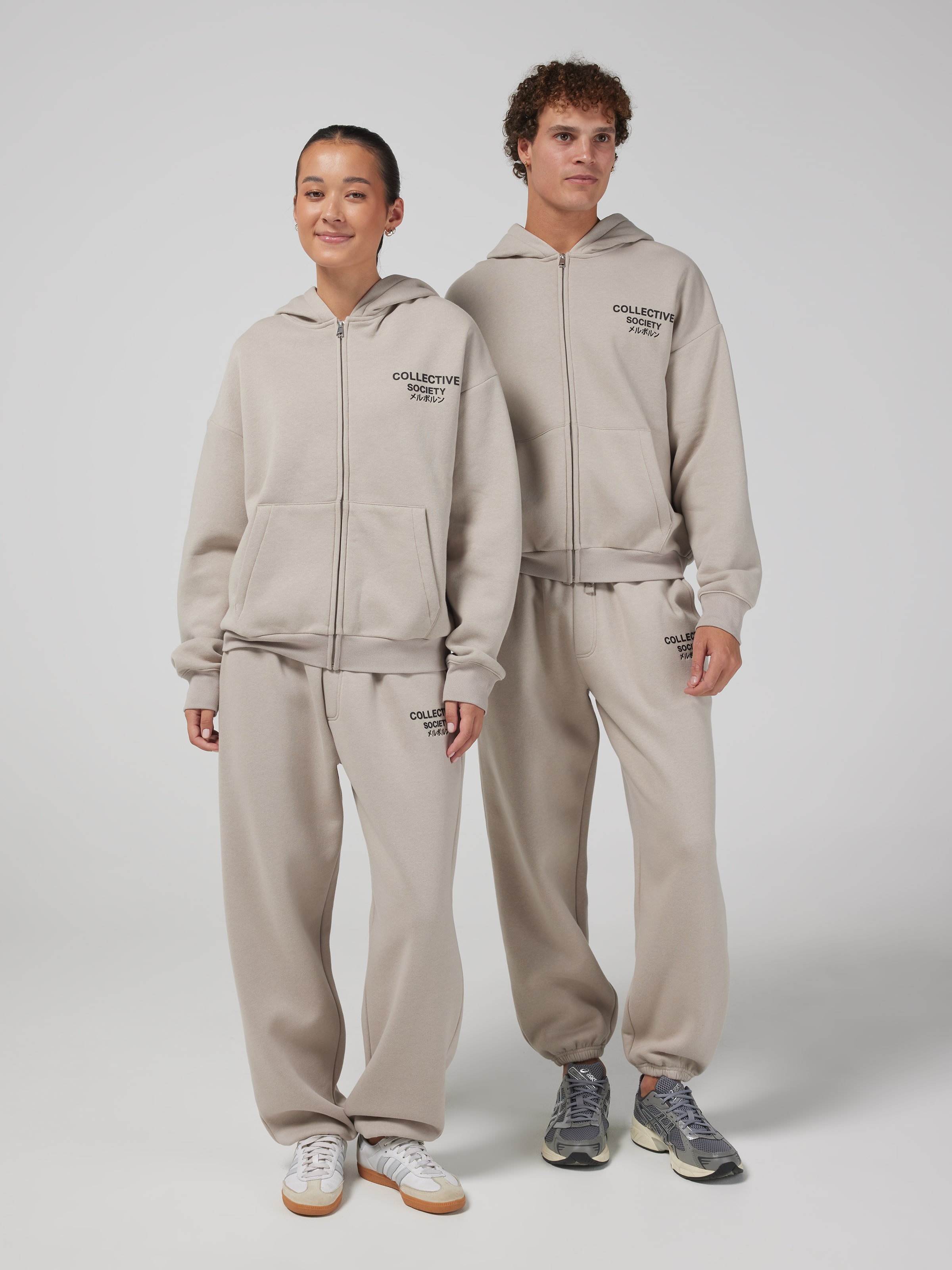 Collective Society Zip Through Hoodie