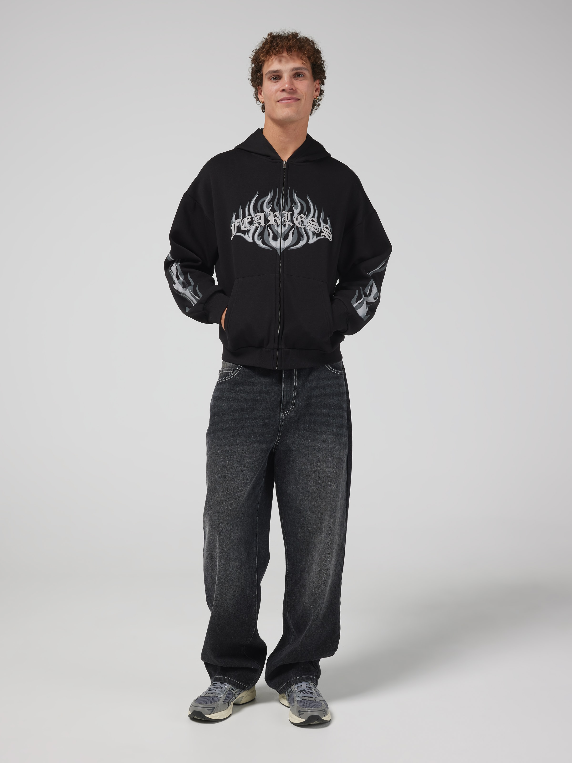 Trend Flame Zip Through Hoodie