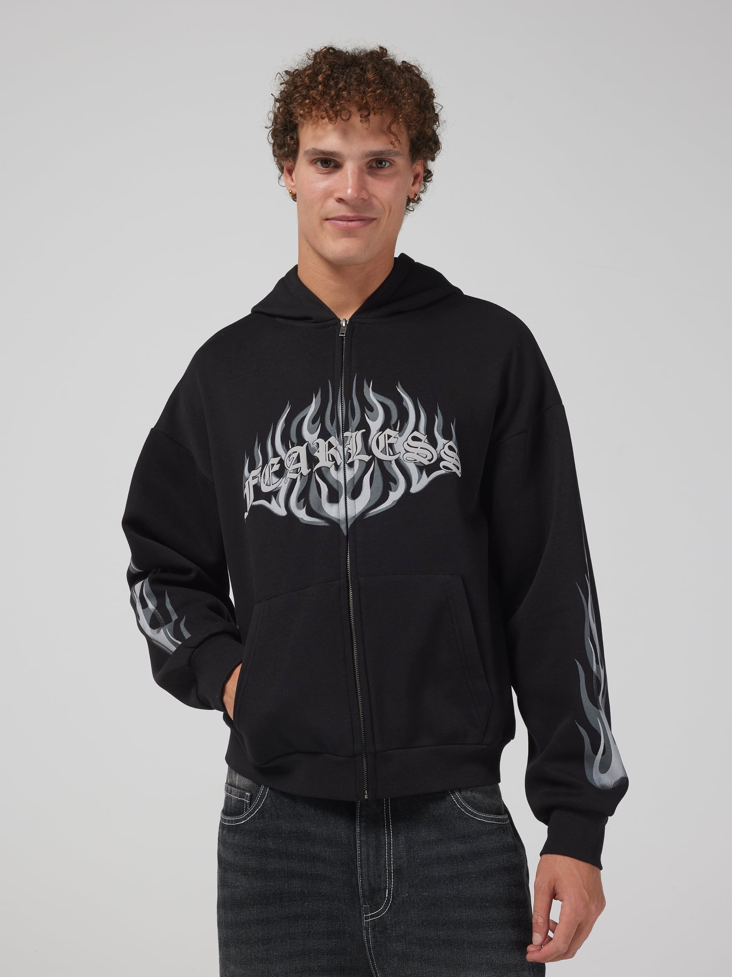 Trend Flame Zip Through Hoodie