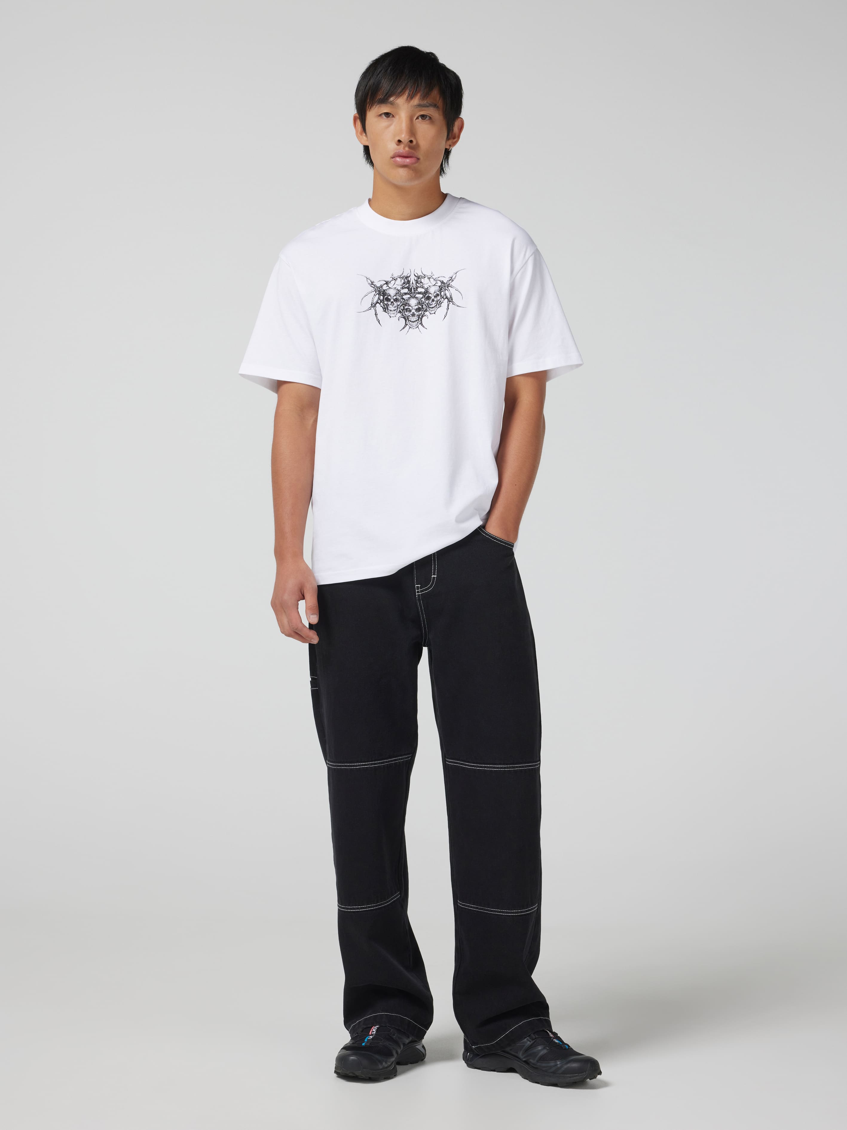 Neo Tribal Triple Skull Relaxed Short Sleeve Tee
