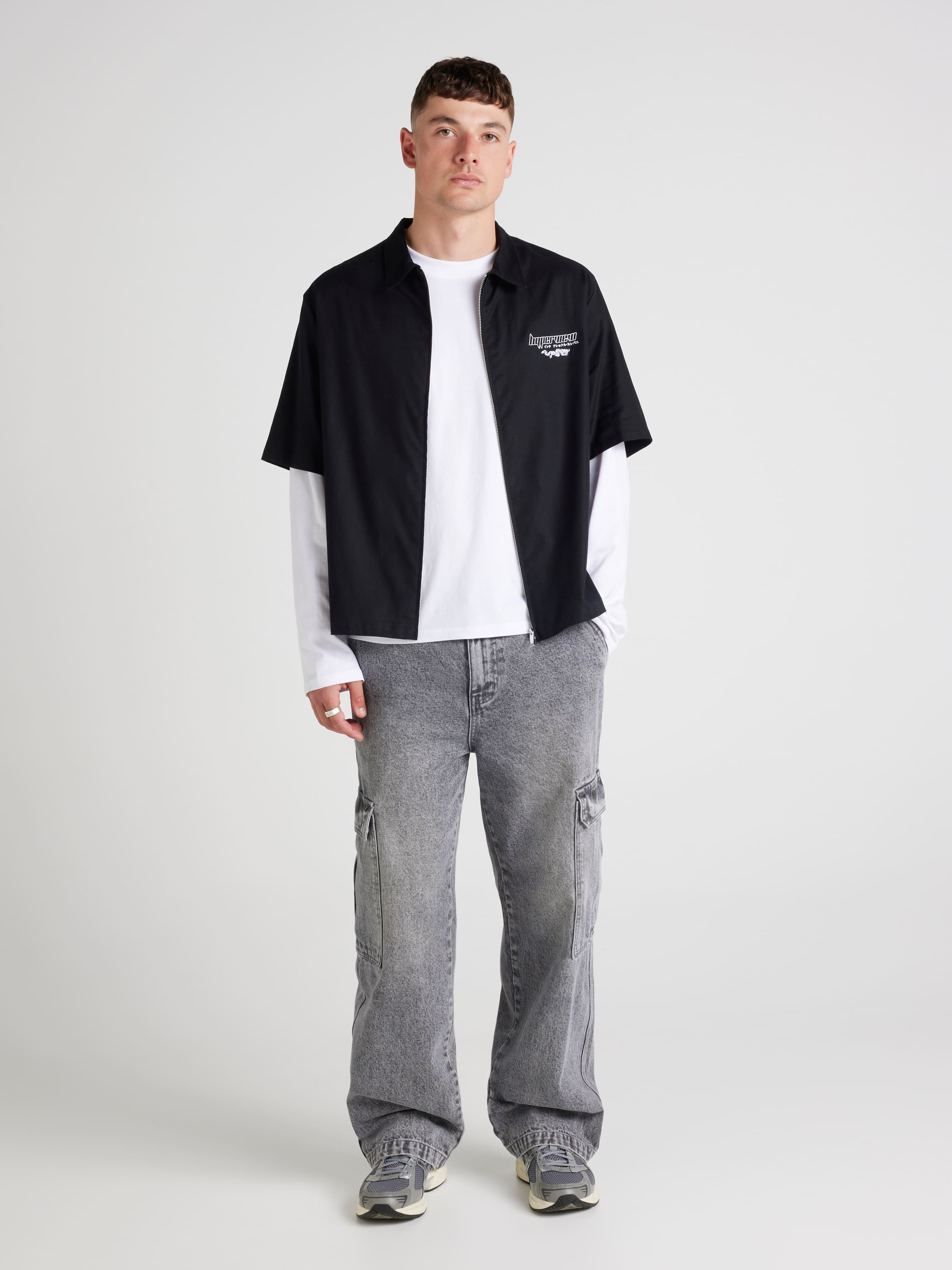 Hyperview Zip Thru Short Sleeve Skate Shirt