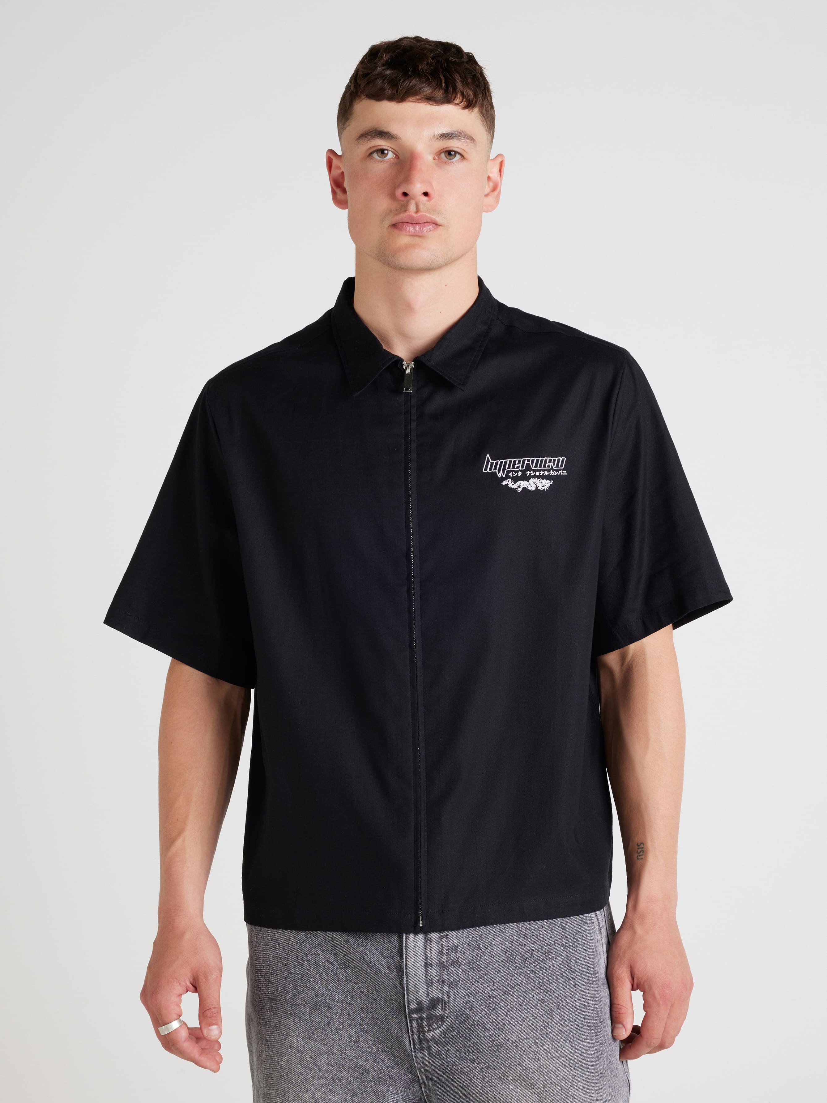 Hyperview Zip Thru Short Sleeve Skate Shirt