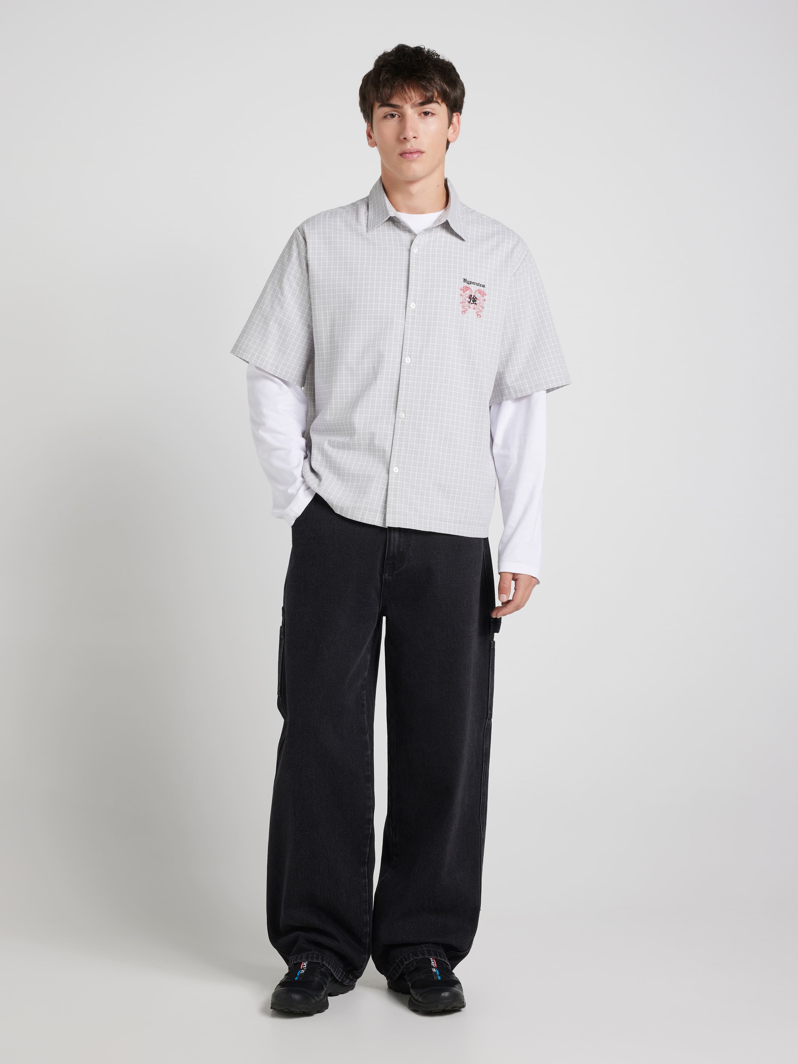 Check Short Sleeve Skate Shirt