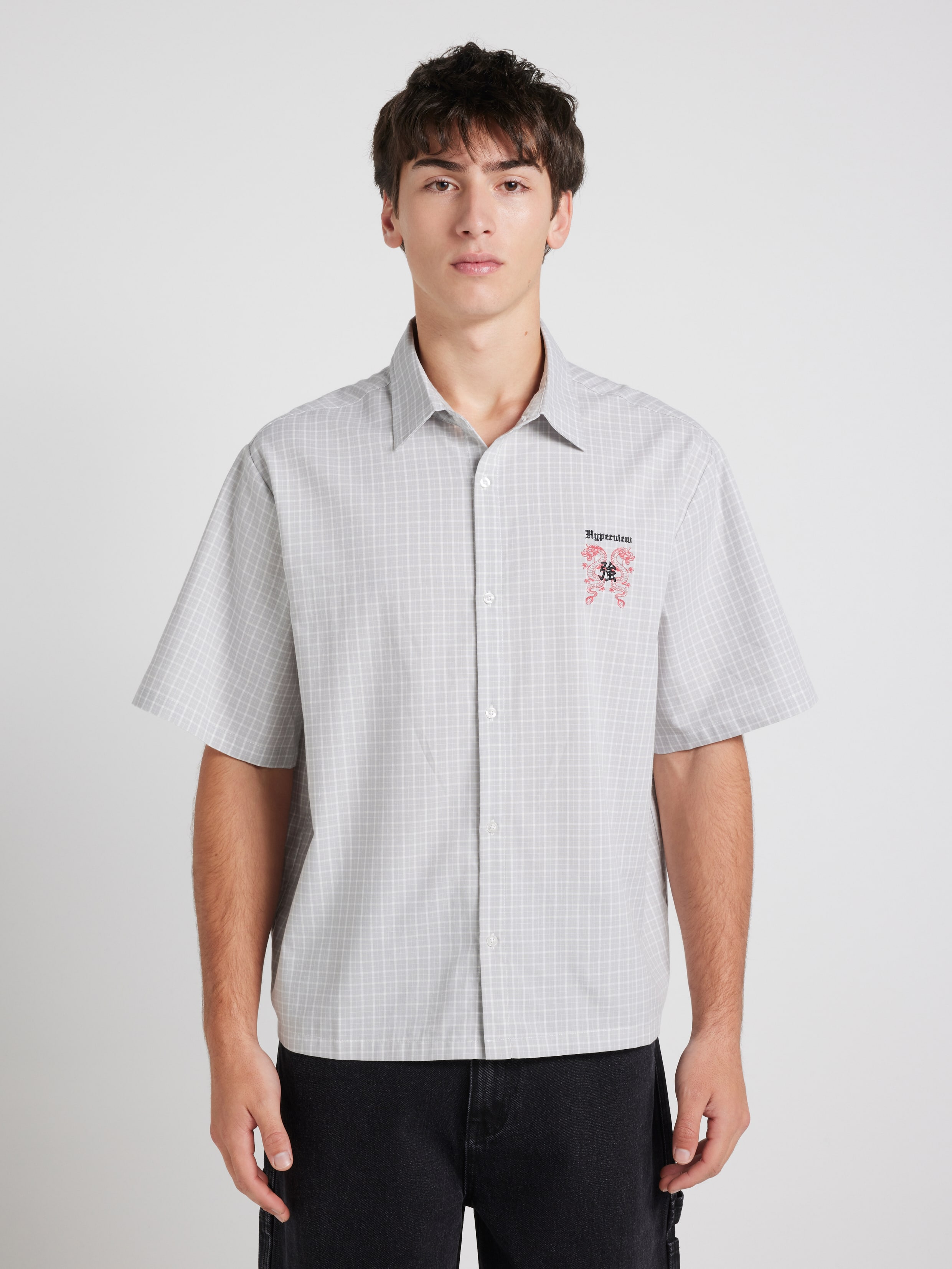 Check Short Sleeve Skate Shirt