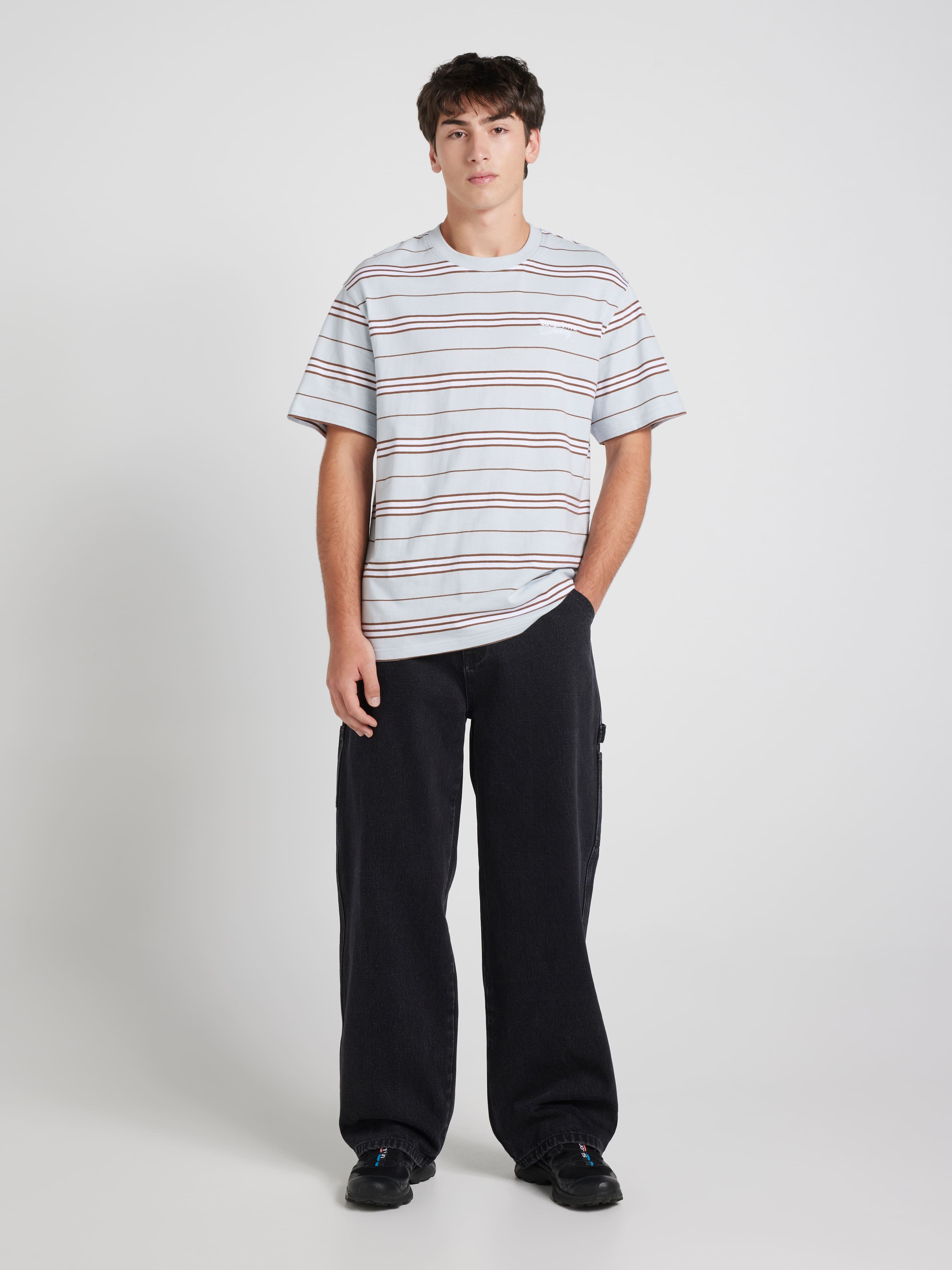Horizontal Stripe Collective Society Relaxed Short Sleeve Tee