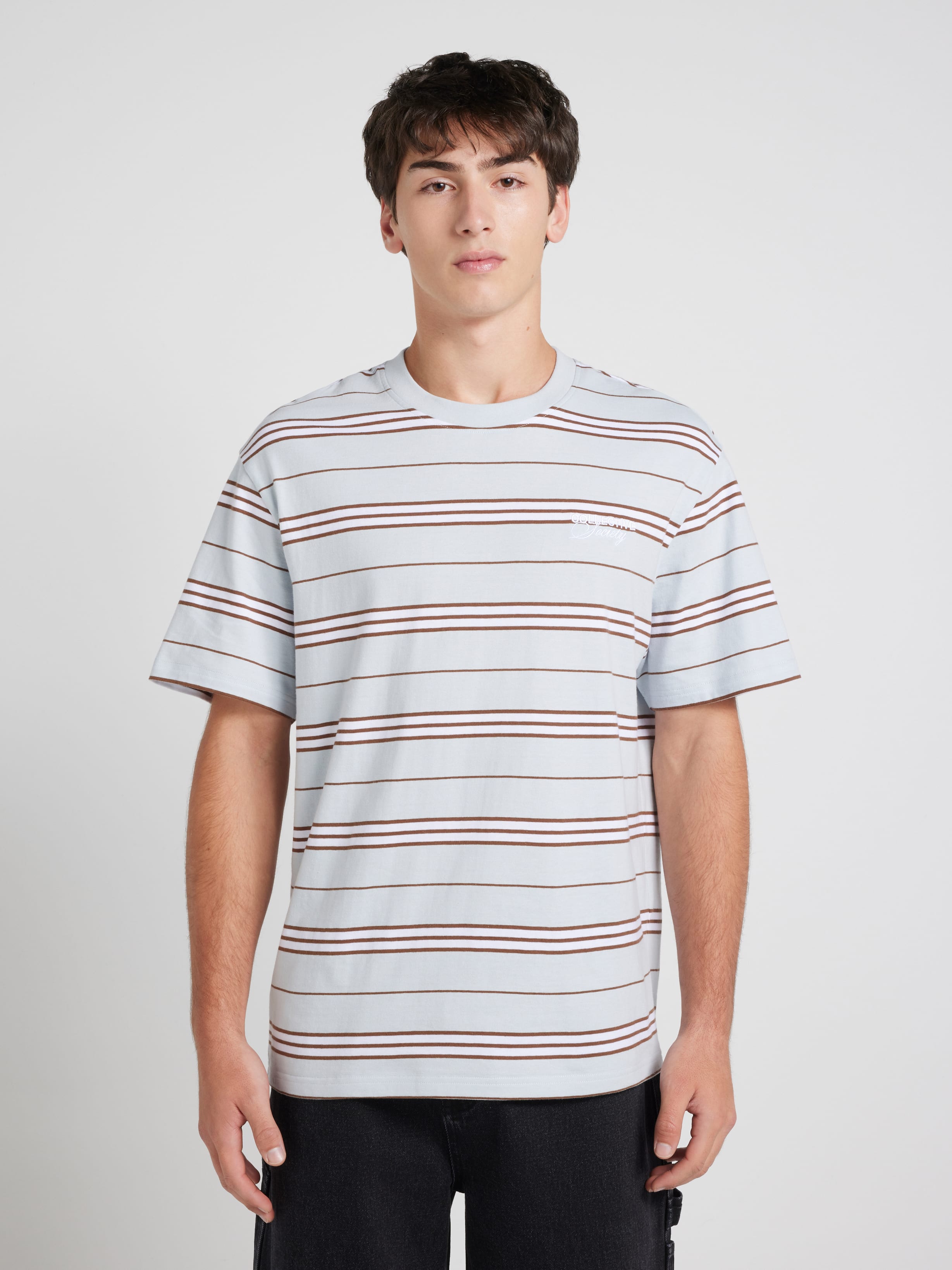 Horizontal Stripe Collective Society Relaxed Short Sleeve Tee