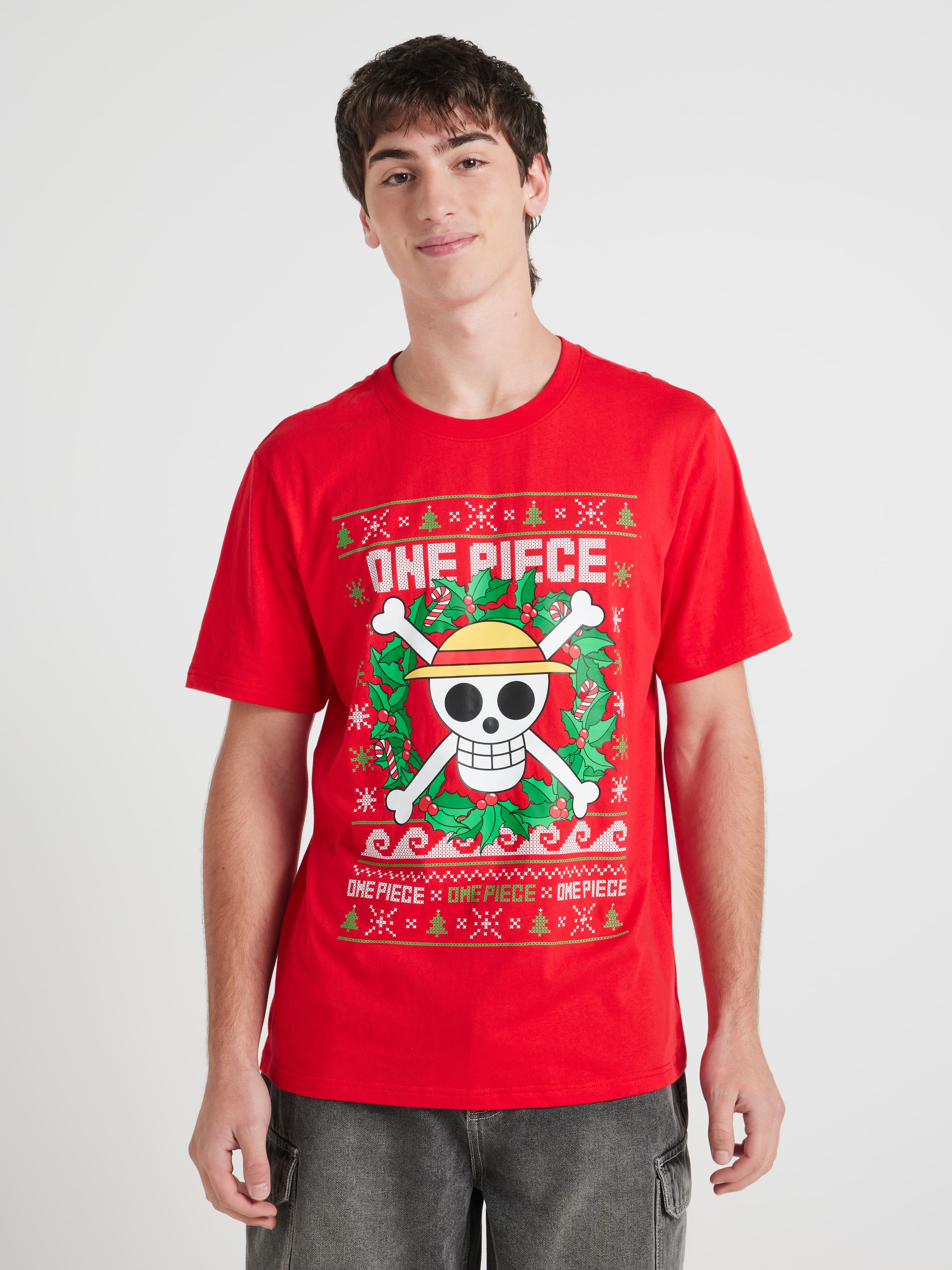 One Piece Xmas Short Sleeve Tee