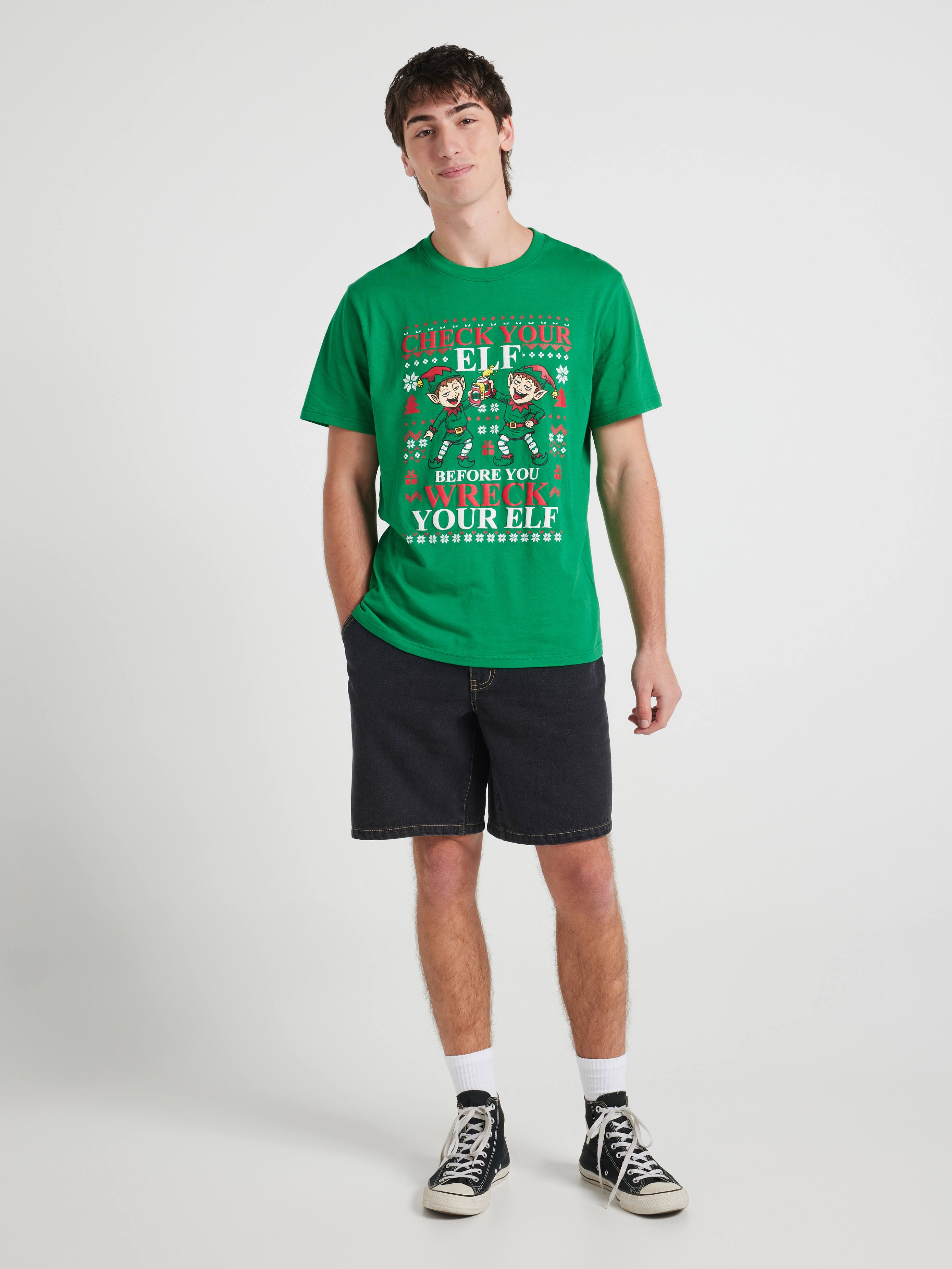 Xmas Check Yourself Short Sleeve Tee