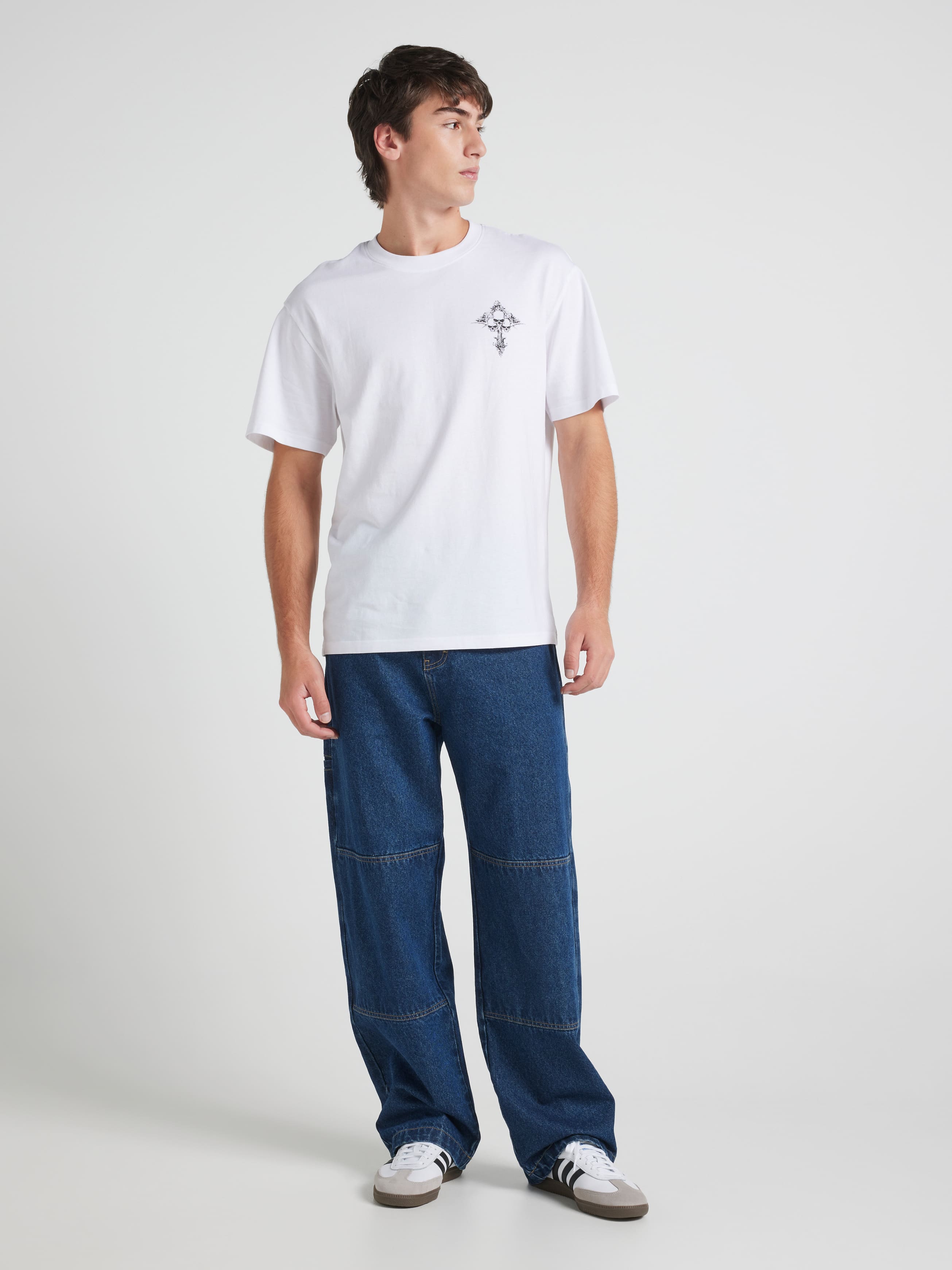 Metal Cross Relaxed Short Sleeve Tee