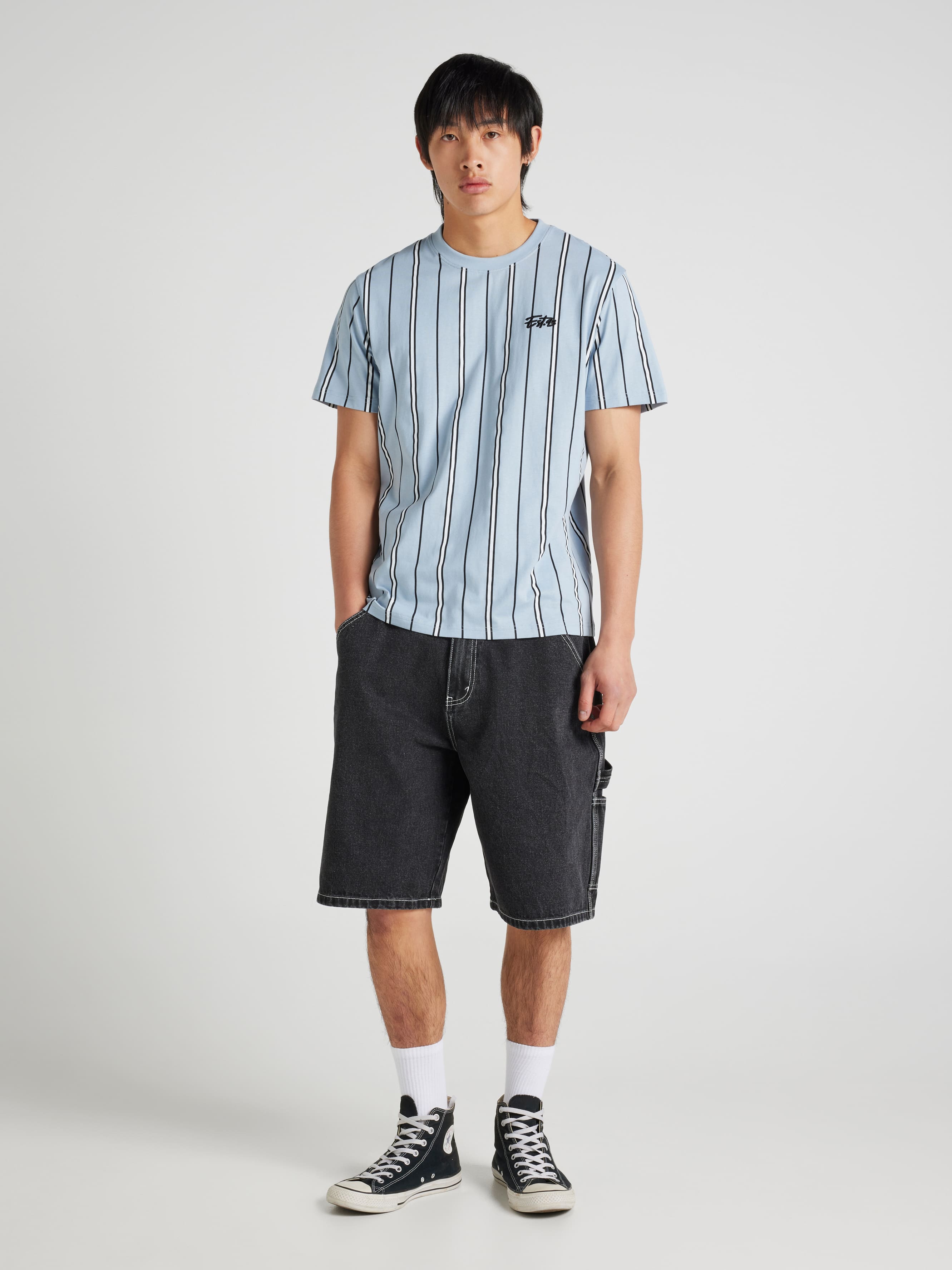 Vertical Stripe 93 Short Sleeve Tee