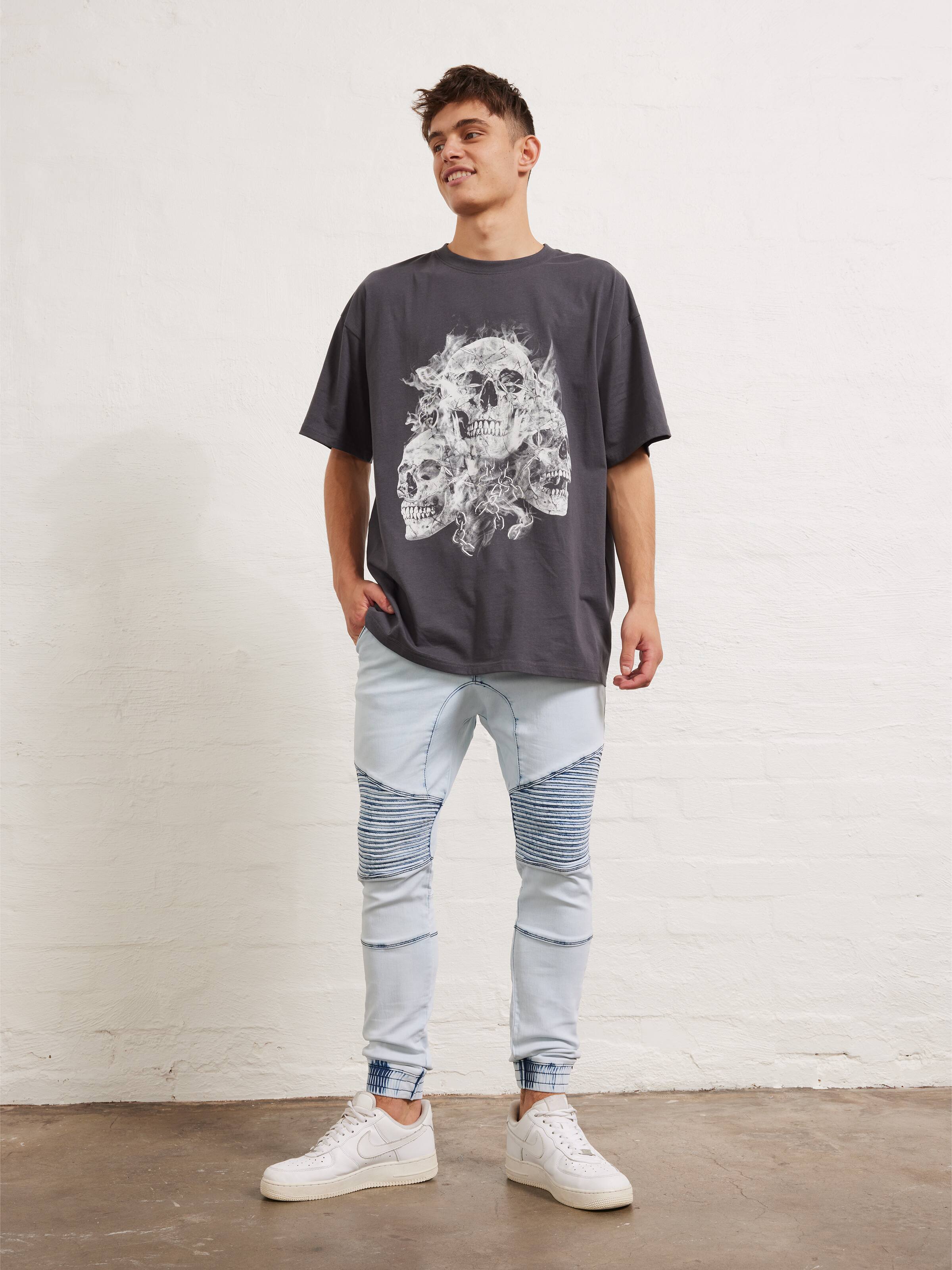 Trend Skull Oversized Short Sleeve Tee