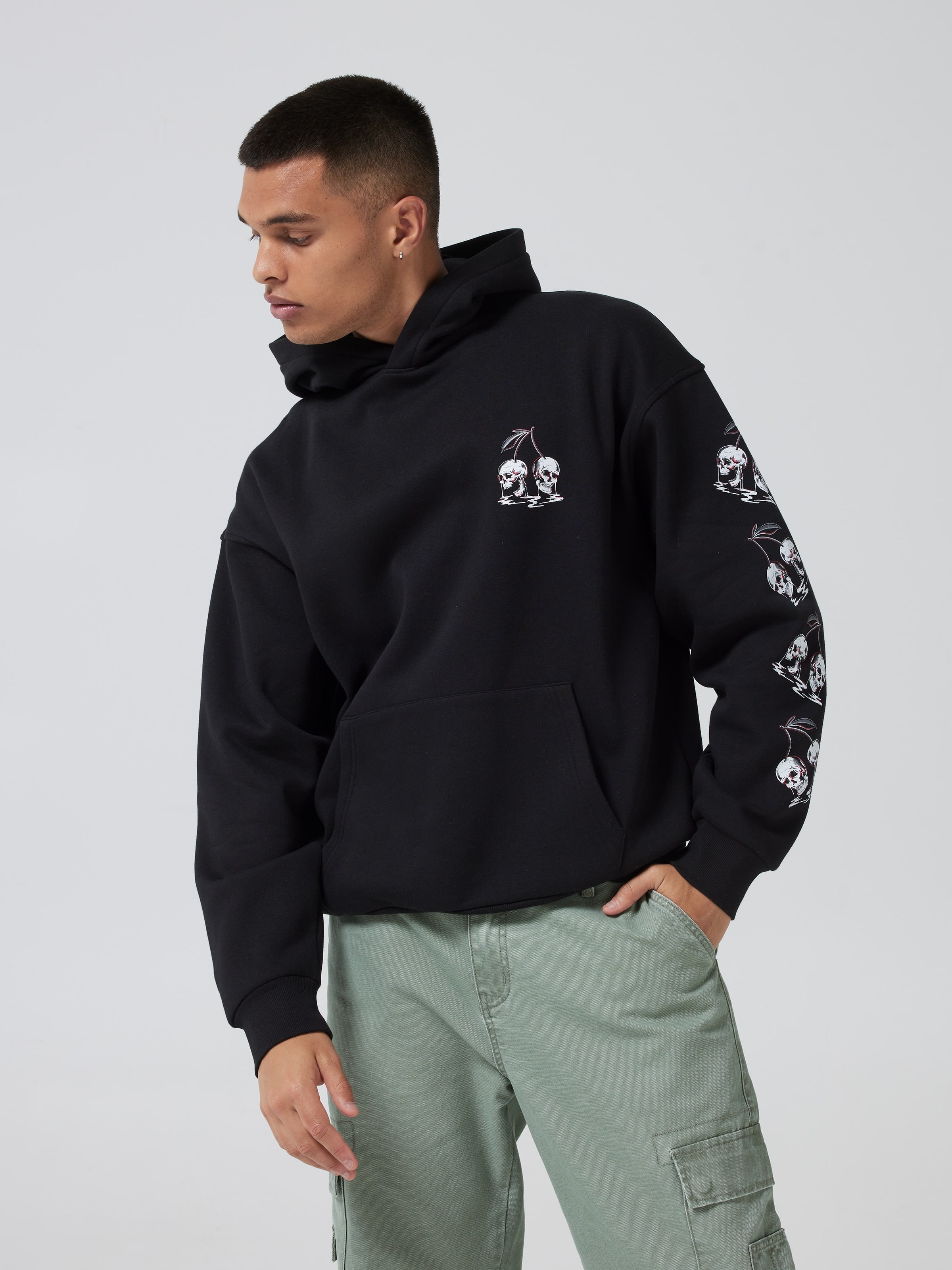 Surf Cherry Skull Hoodie