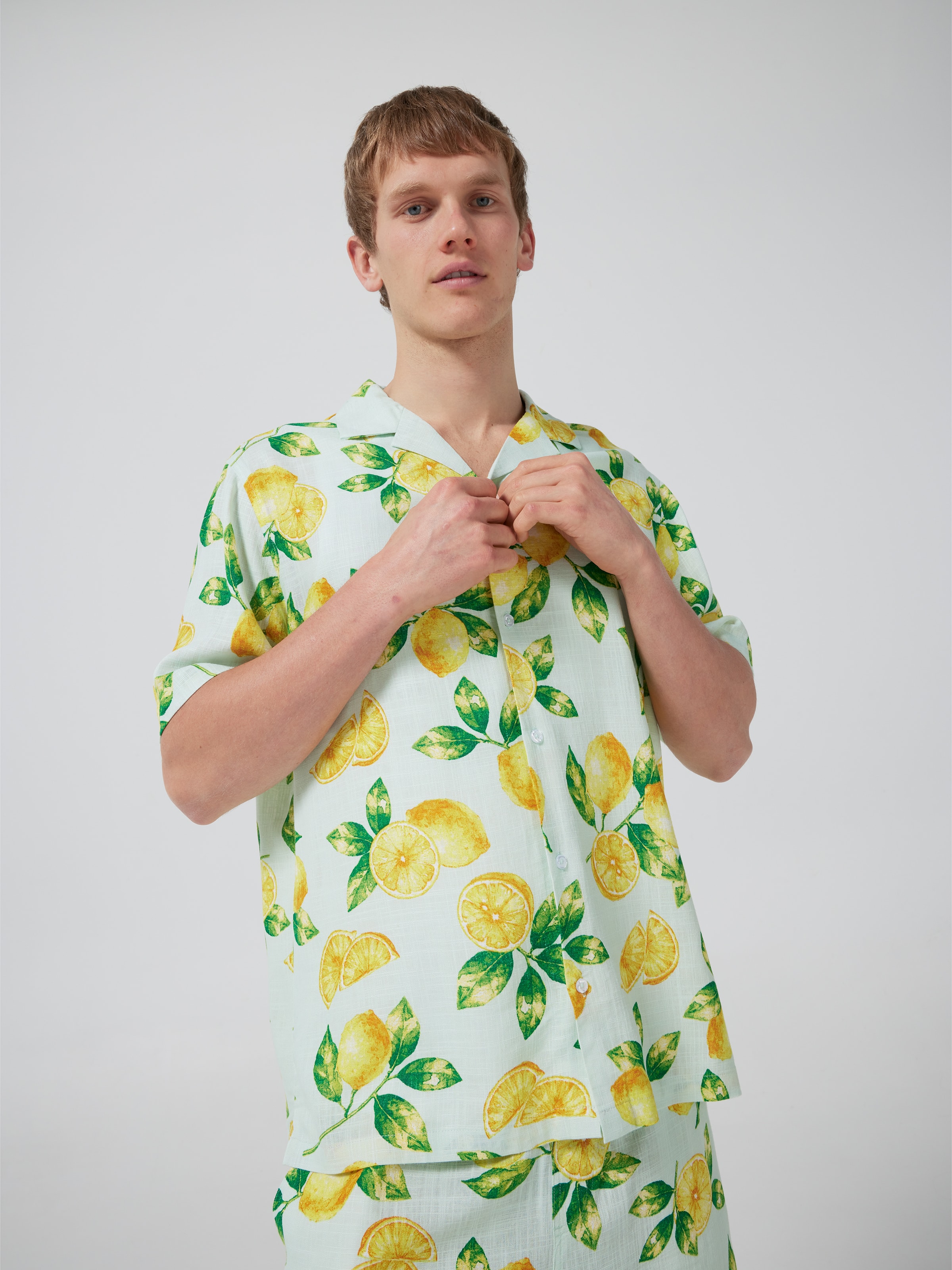 Lemon Byron Suit Short Sleeve Shirt