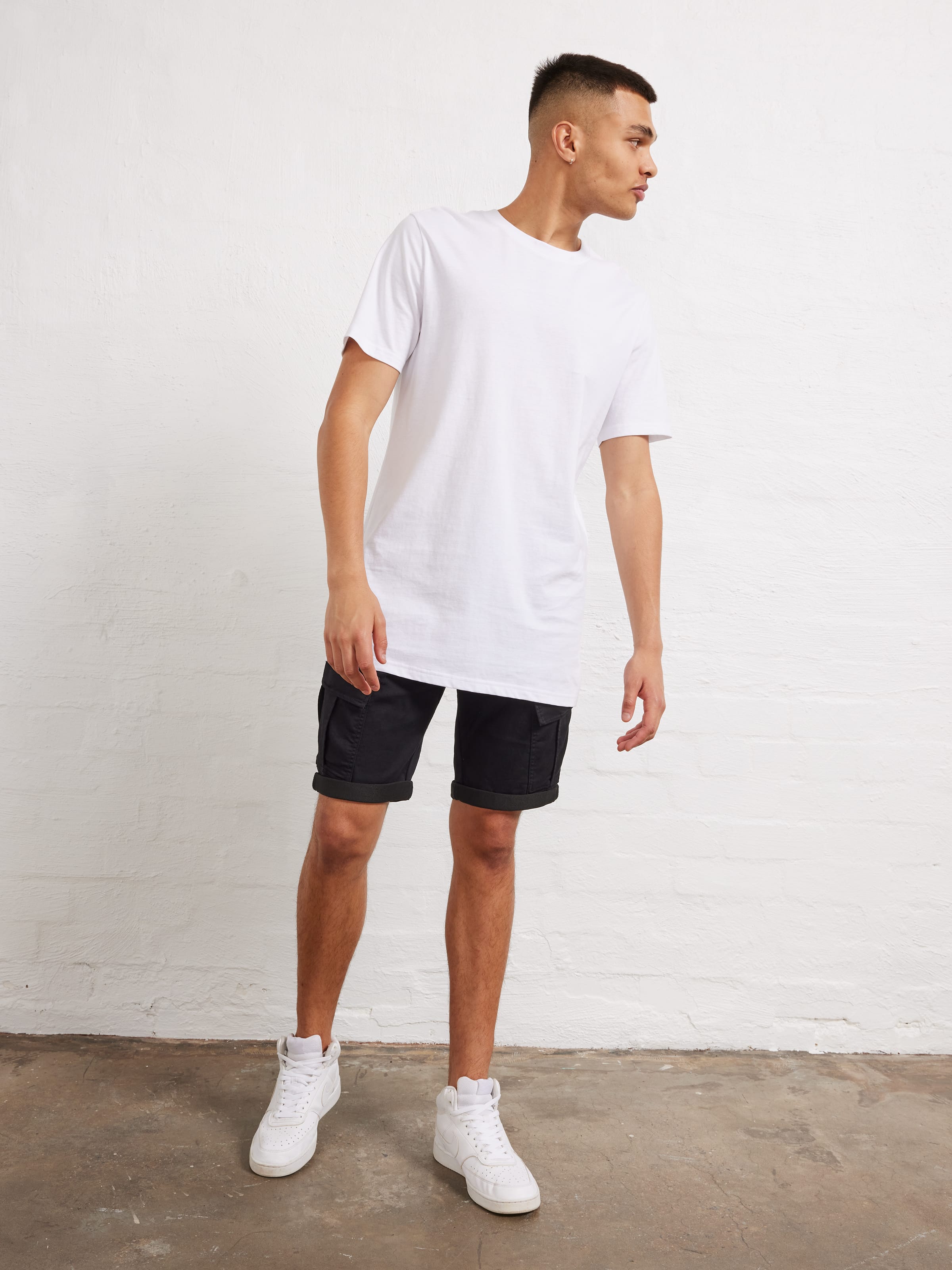 Premium Long Line Basic Short Sleeve Tee