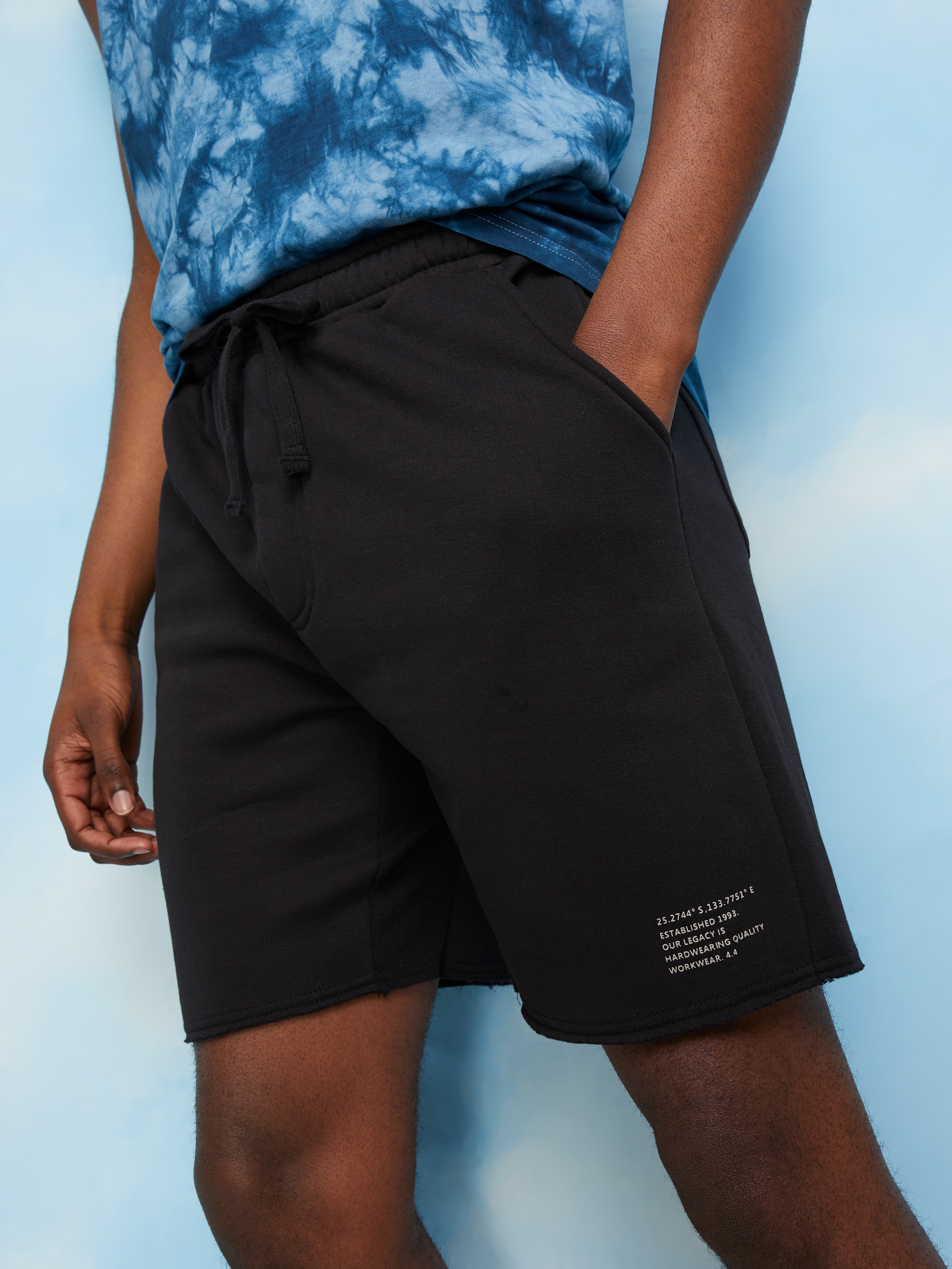 Raw Hem Track Short