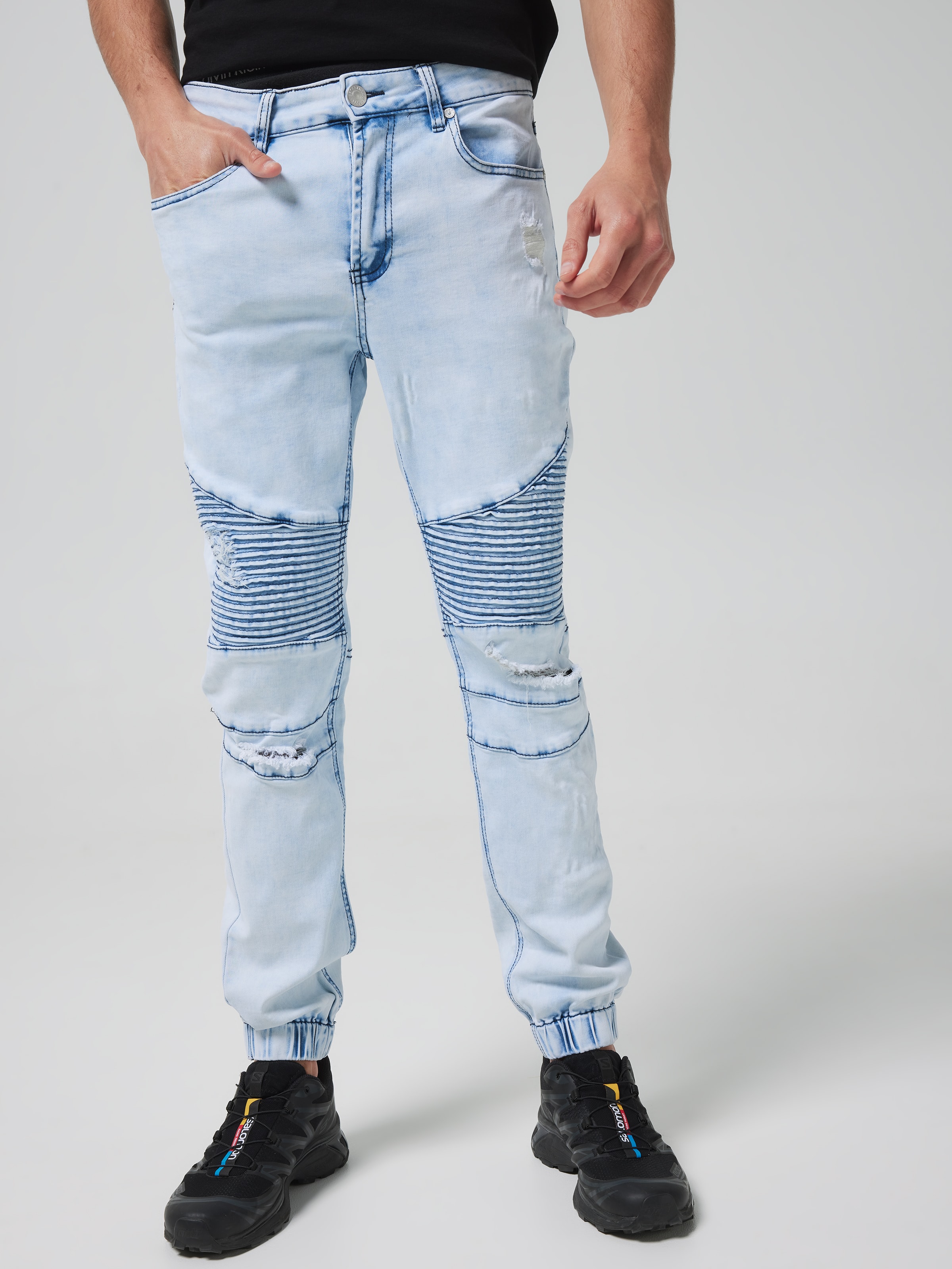 Buy SWEET DREAMS Blue Denim Polyester Blend Regular Fit Mens Track Pants |  Shoppers Stop