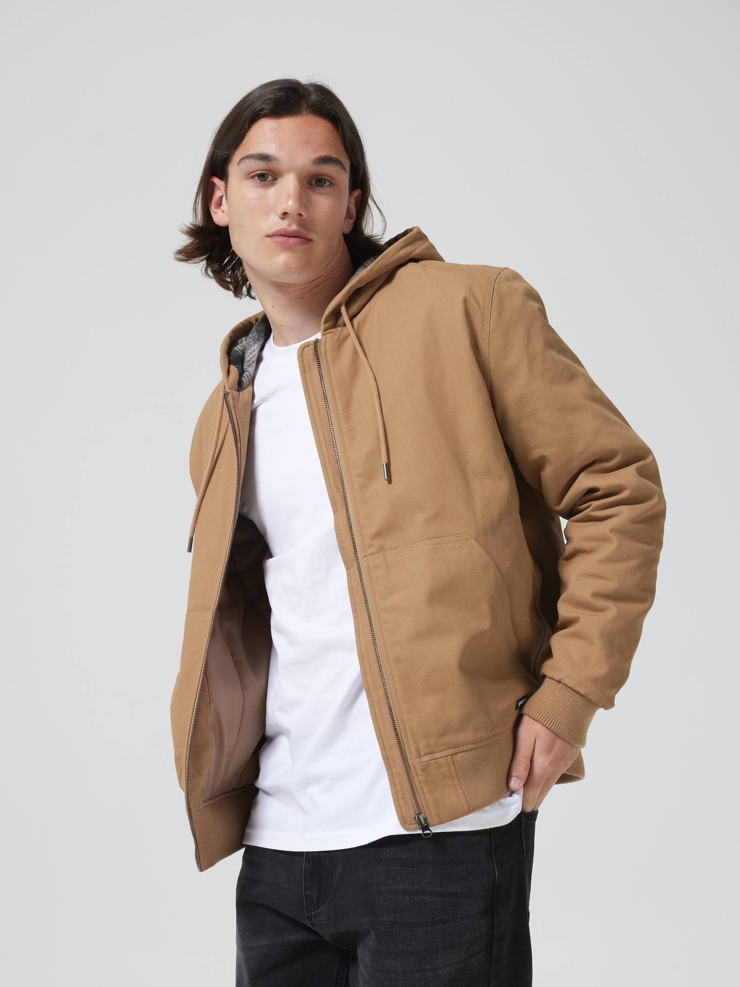 Canvas Hooded Bomber